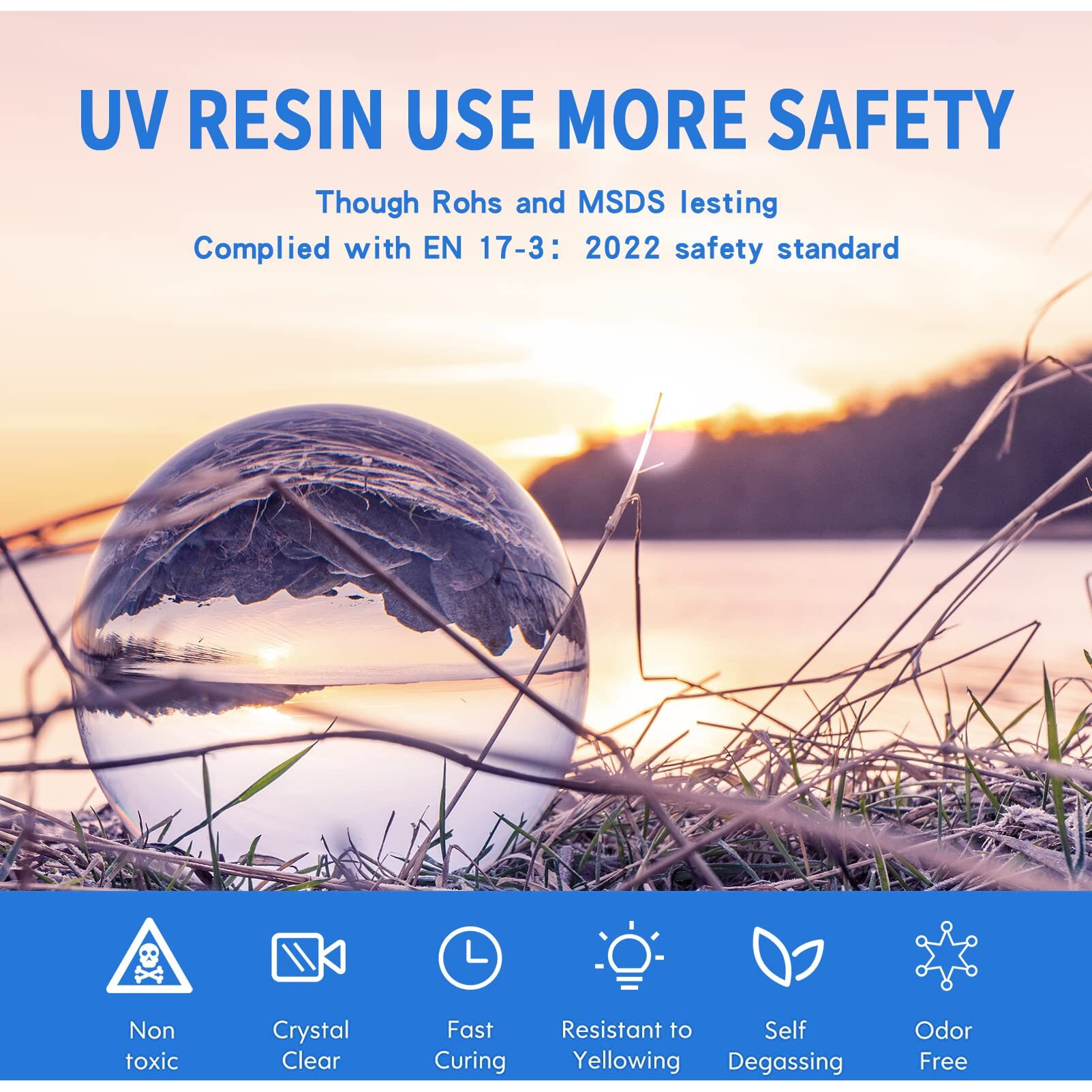 Uv Resin 200G/7Oz Clear Hard Type One Minute Fast Curing Transparent Ultraviolet Curing Uv Resin For Craft Decoration Diy Earring Pendant Seal Jewelry Making