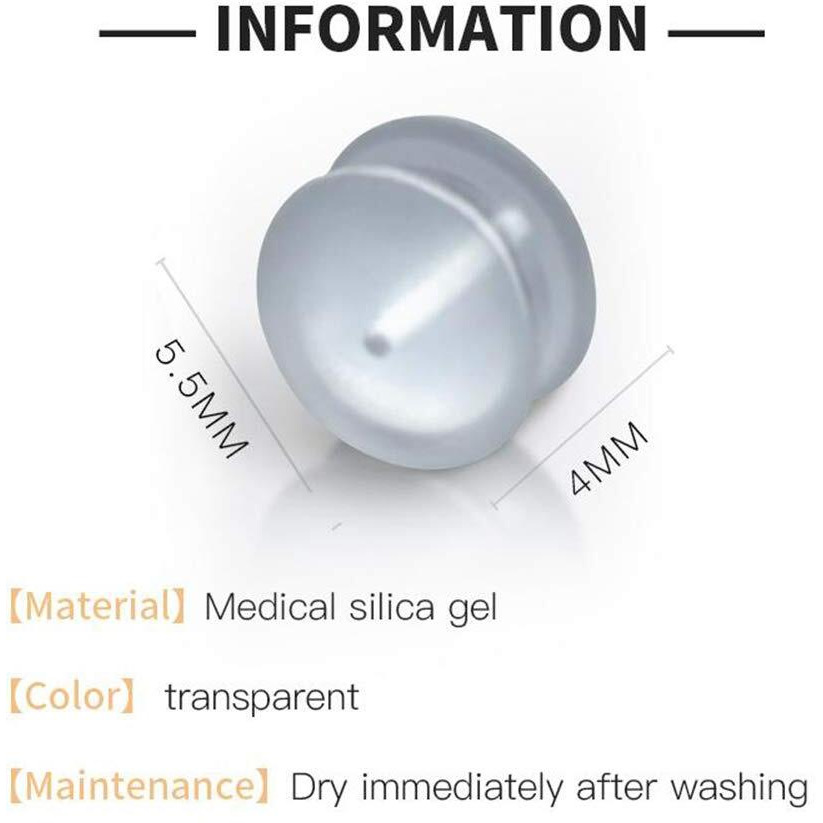 Western City 10 Pieces Clear Earring Backs Safety Medical Silicone Hypoallergenic