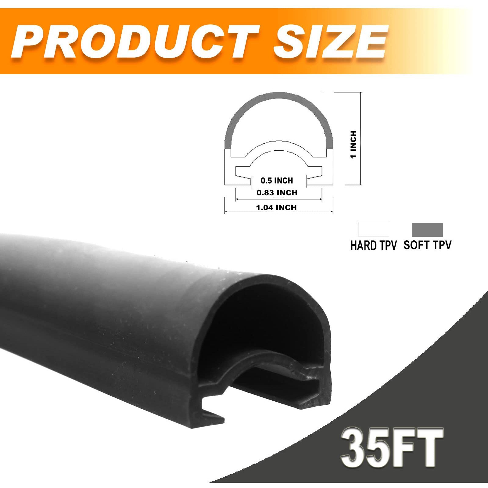 Rv Slide Out Seal 1 * 15/16 Inch * 35' D-Seal Wiper Weather Stripping 018-312-Ekd Replacement For Rv Camper Slideout System Black Rubber