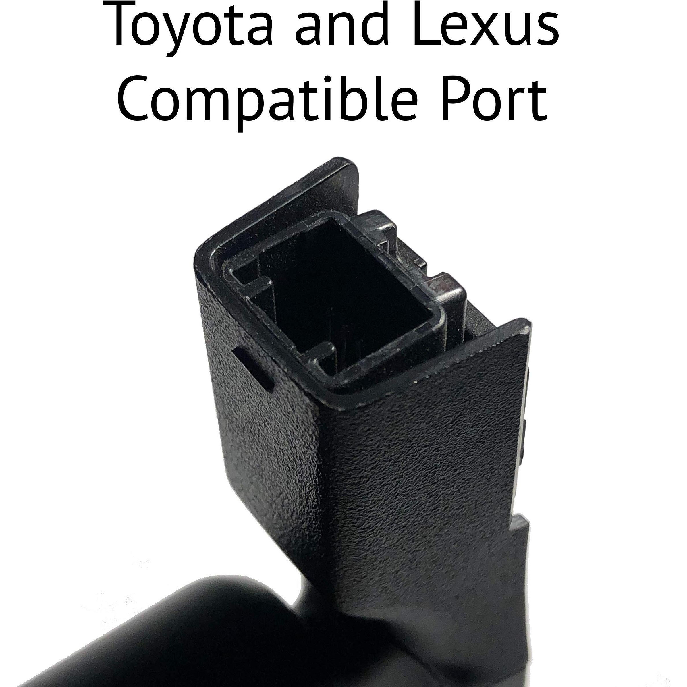 Dongar Dashcam Power Adapter (10-Pin Type B). Compatible With Select Toyota  Lexus  Subaru Models. Connects To Rearview Mirror  Built-In Usb Power Source  Easy To Install
