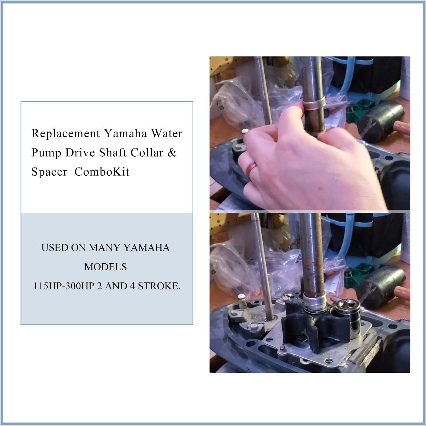 New Replacement Yamaha Outboard Water Pump Drive Shaft Collar Part 61A-45527-00-00  Spacer Part 61A-45538-00-00  Fit For Mercury 225 Efi (4-Stroke)  Yamaha 2-Stroke 115Hp-300Hp  4-Stroke 115Hp-225Hp