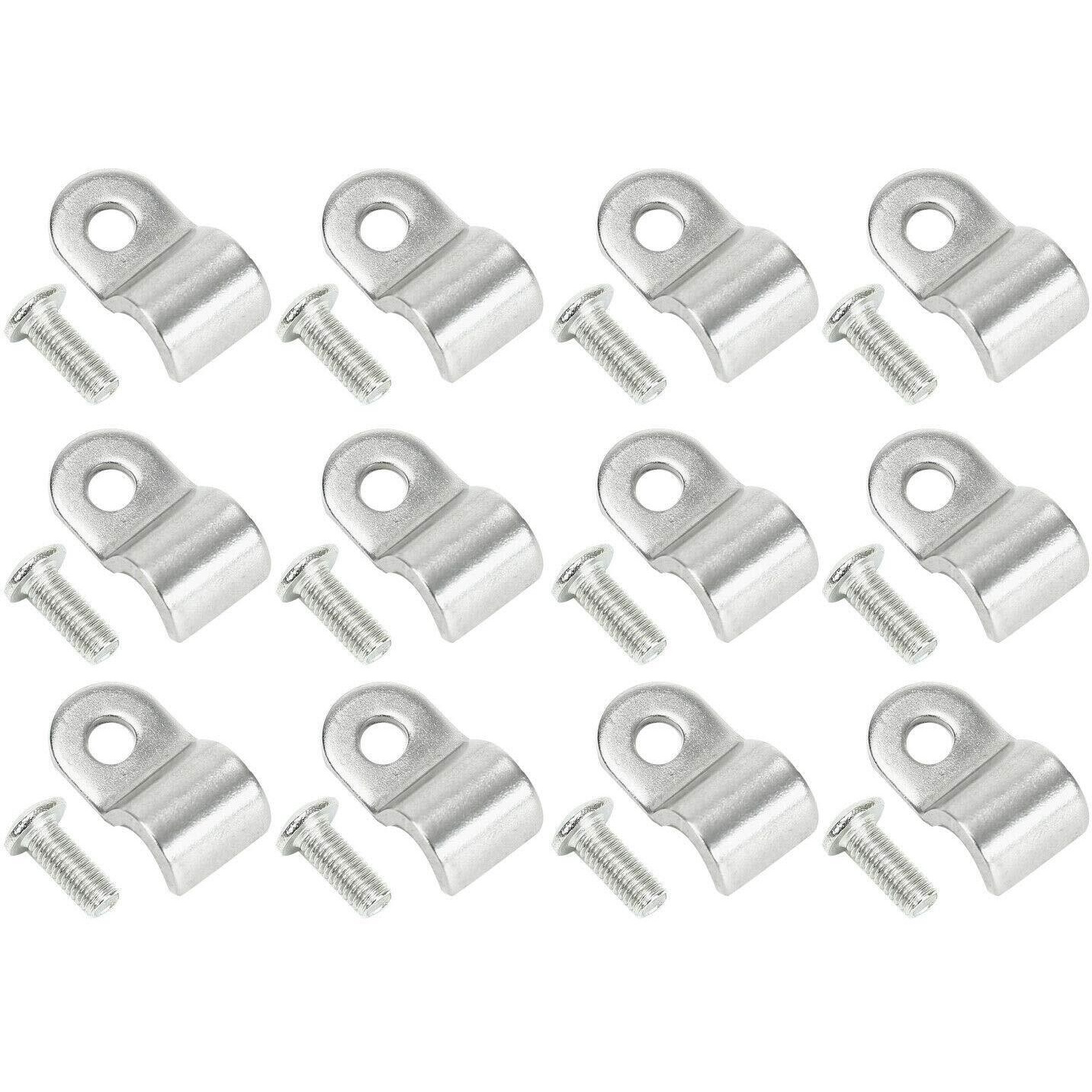 Superfastracing 24Pcs 1/4"" Stainless Steel Brake Line Clamp & Screw Street Rod Custom Dune Buggy