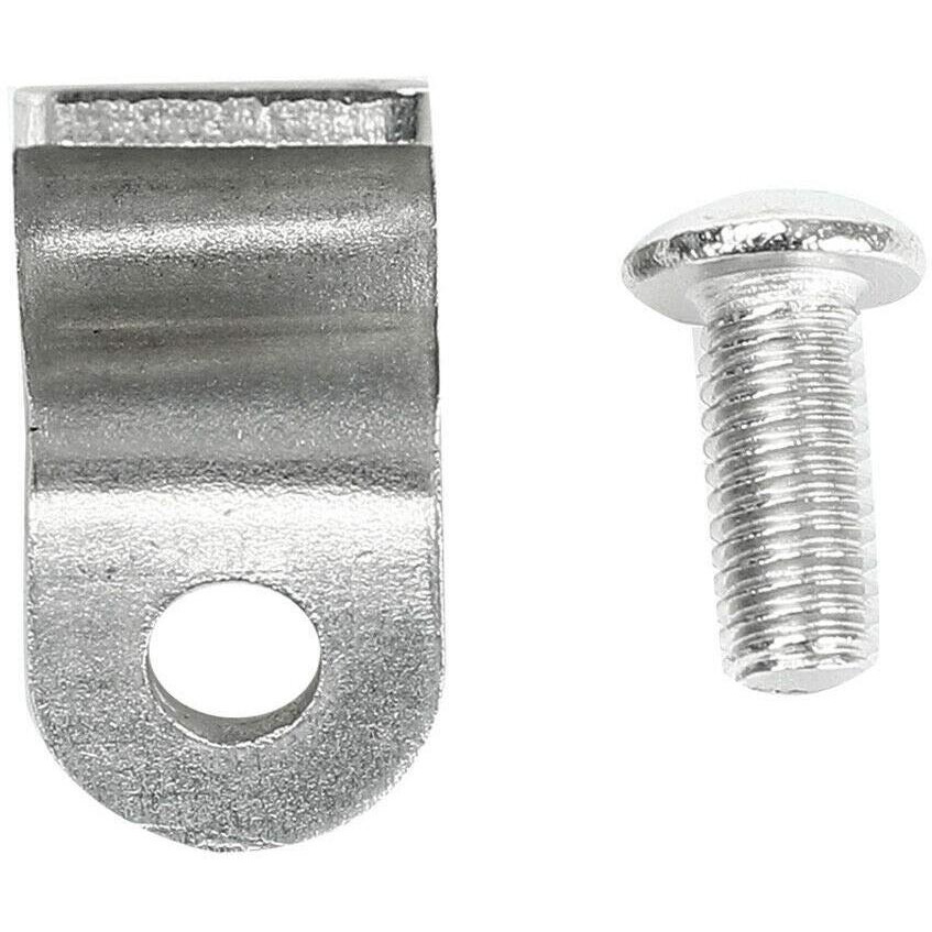 Superfastracing 24Pcs 1/4"" Stainless Steel Brake Line Clamp & Screw Street Rod Custom Dune Buggy