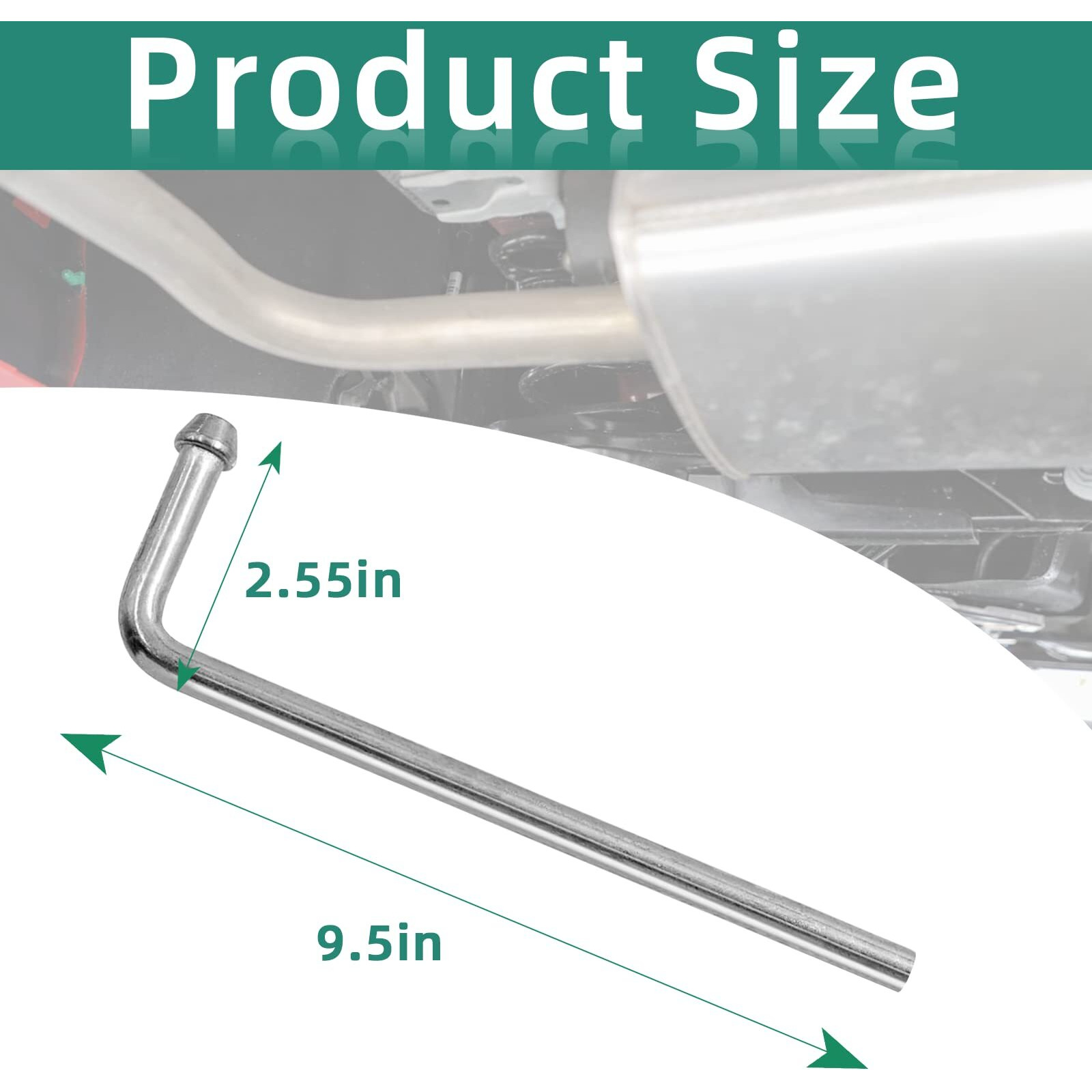 Haoxaoon Exhaust Hanger Rods Universal Use Weld On Exhaust Hanger 4 Pcs 9.5"" Long