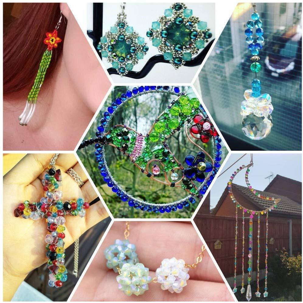 2Mm Bicone Beads For Bracelet Making  Fangzhidi 4500Pcs Ab Colorful Glass Beads For Suncatchers Jewelry Beading Supplies Handmade Crafts. 15 Color Assortments