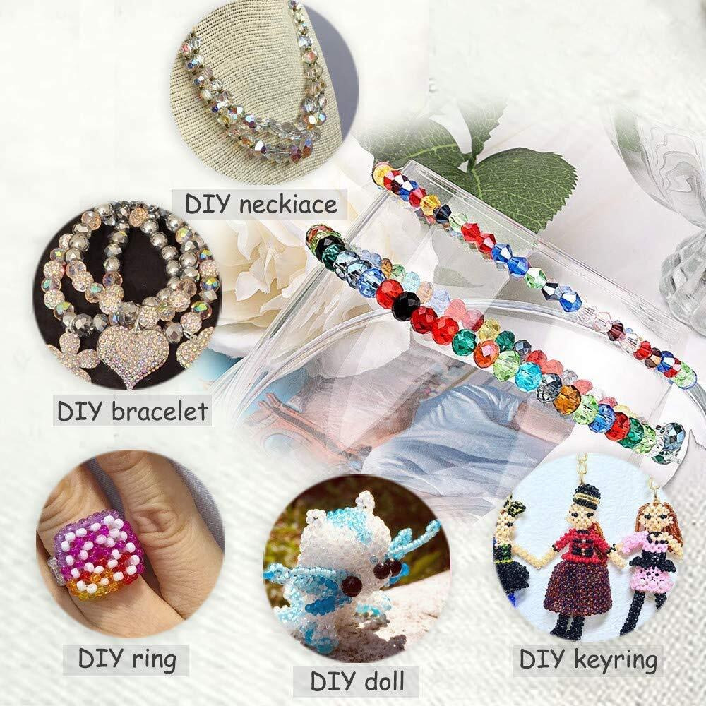 2Mm Bicone Beads For Bracelet Making  Fangzhidi 4500Pcs Ab Colorful Glass Beads For Suncatchers Jewelry Beading Supplies Handmade Crafts. 15 Color Assortments