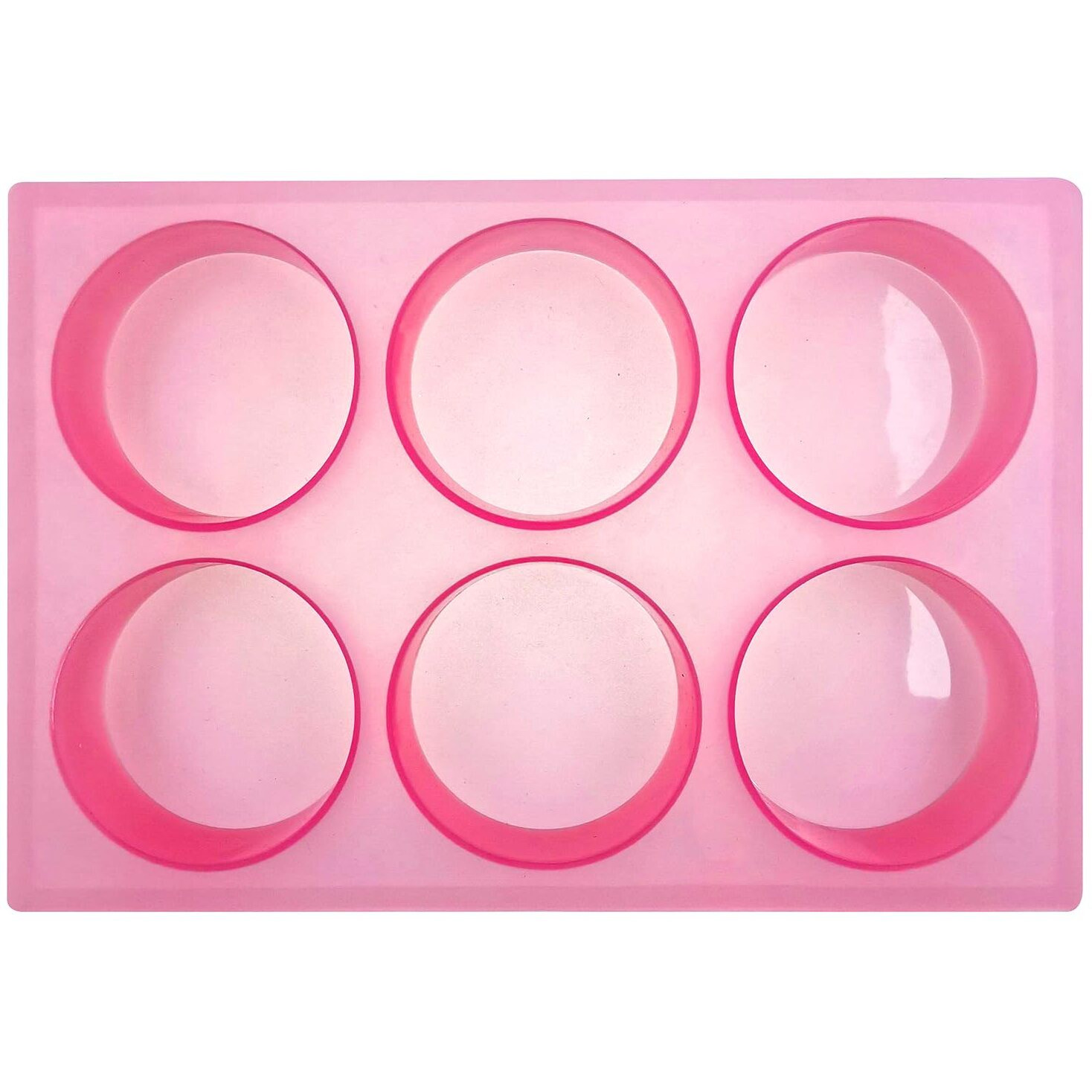 (300 Design Optional) Mubyok M328 Six 3 Inch Circle Silicone Freshie Mold For Baking Aroma Beads Car Freshie Supplies