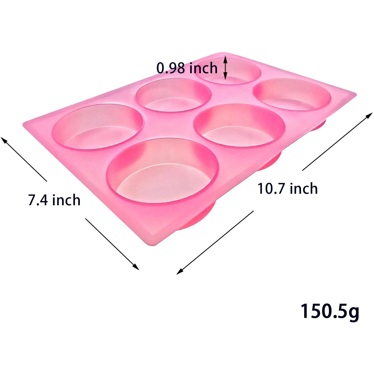 (300 Design Optional) Mubyok M328 Six 3 Inch Circle Silicone Freshie Mold For Baking Aroma Beads Car Freshie Supplies