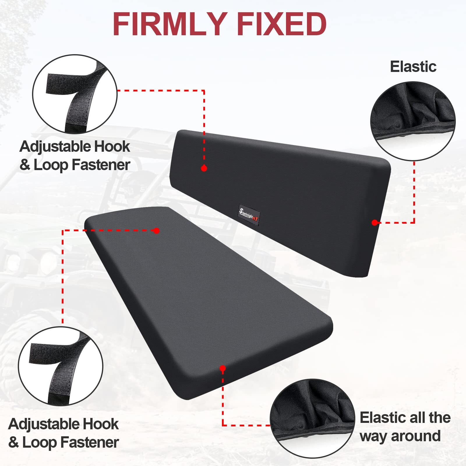 Starknightmt Utv Mule Pro Seat Covers Waterproof 1680D Mule Seat Covers Compatible With Kawasaki Mule Pro-Fxt Fx Dxt Dx 2015-2022 Durable Mule Pro Fxt Accessories