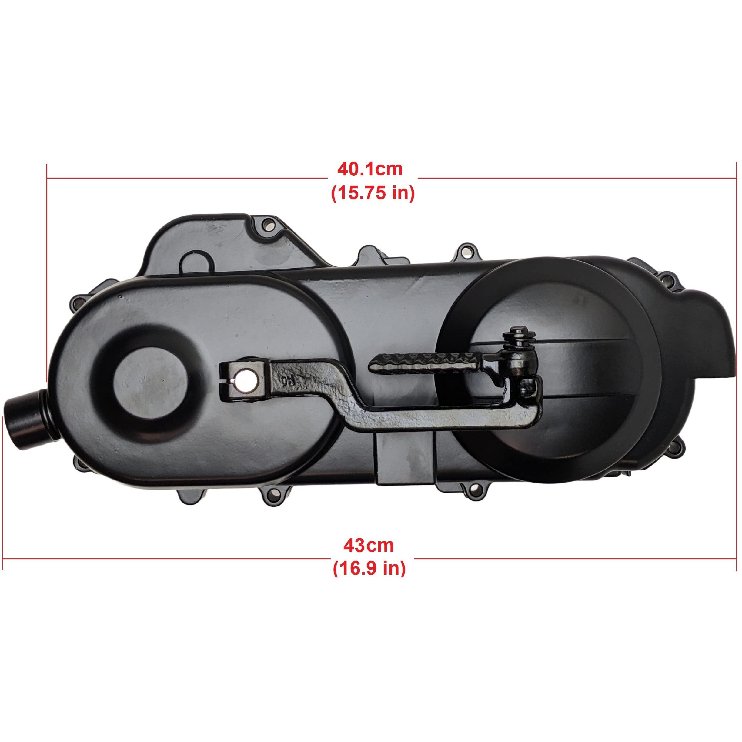 Complete 49Cc 50Cc Short Kick Start Driver Cover Case Crankcase Assembly With Internal Gears And Kick Start Lever For Scooter Mopeds 139Qmb Gy6 (Short Case Cover)