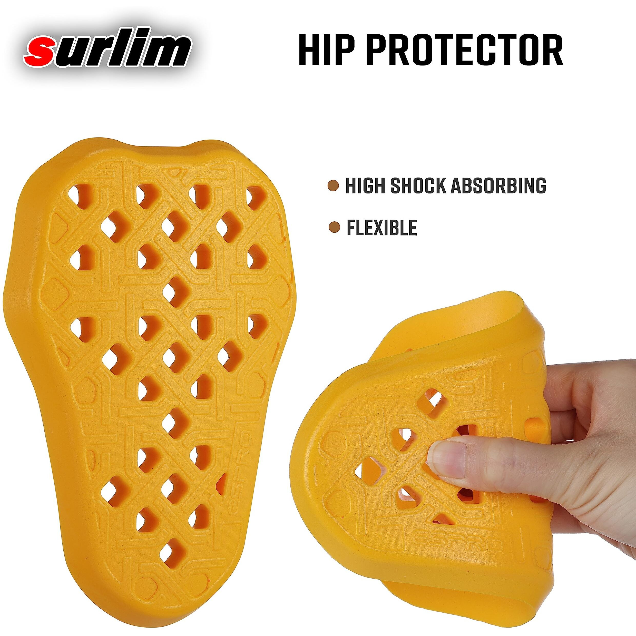 Surlim Ce Level 2 Motorcycle Armor Motorcycle Hip Protector Ce Hip Armor For Motorcycle Pants Inserts Pads [Pair](Hip)
