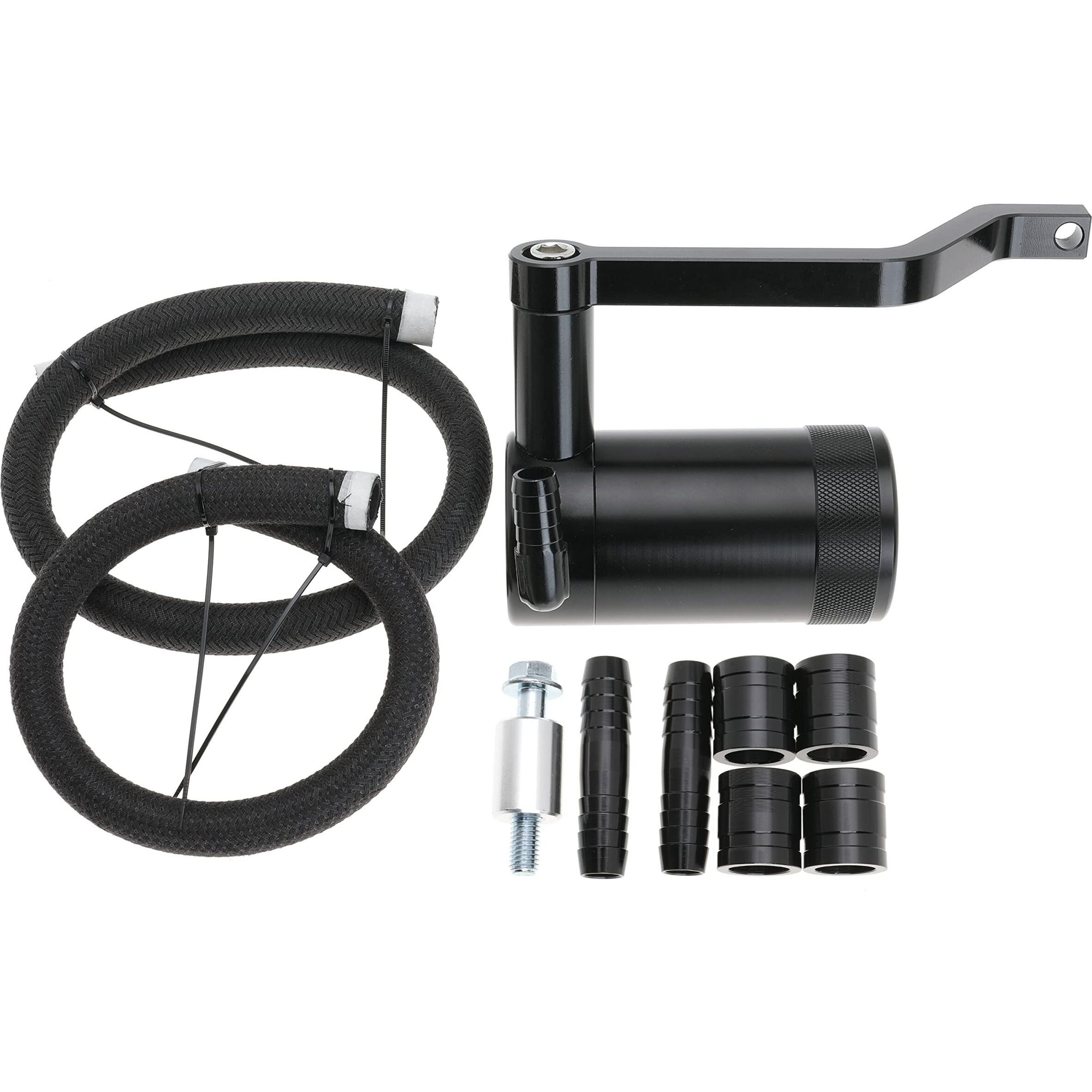 Jofynzo Billet Catch Can Hemi Technology Z-Bracket Scat Pack Compatible With Dodge Challenger Charger For Chrysler 300 For Jeep Grand Cherokee 6.4 11 12 13 14 15 16 17 18 19 20 21 (Black)