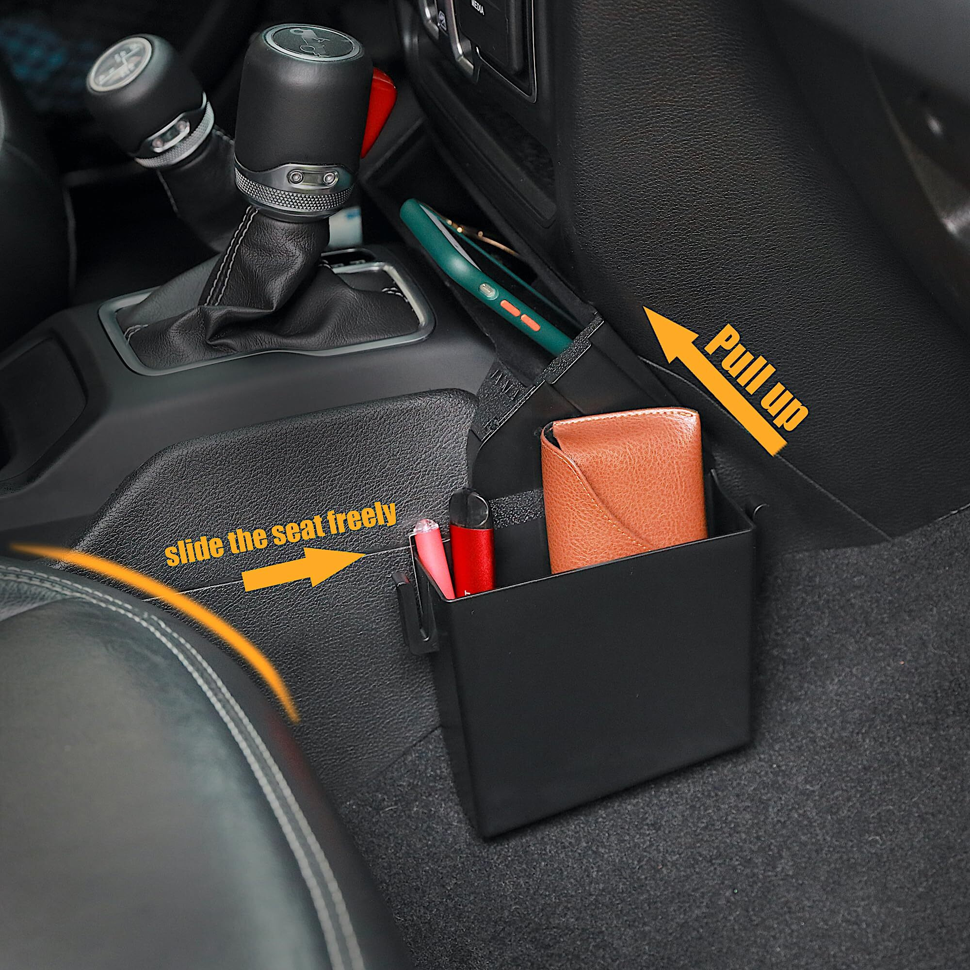 Jvma Center Console Gear Shift Organizer Tray For Jeep Gladiator Accessories And Jeep Wrangler Jl Jlu 2025 2024 2023 2022-2018 Rubicon Sahara 4Xe Storage Box  Car Trash Bag Hook (Us Patent) Interior