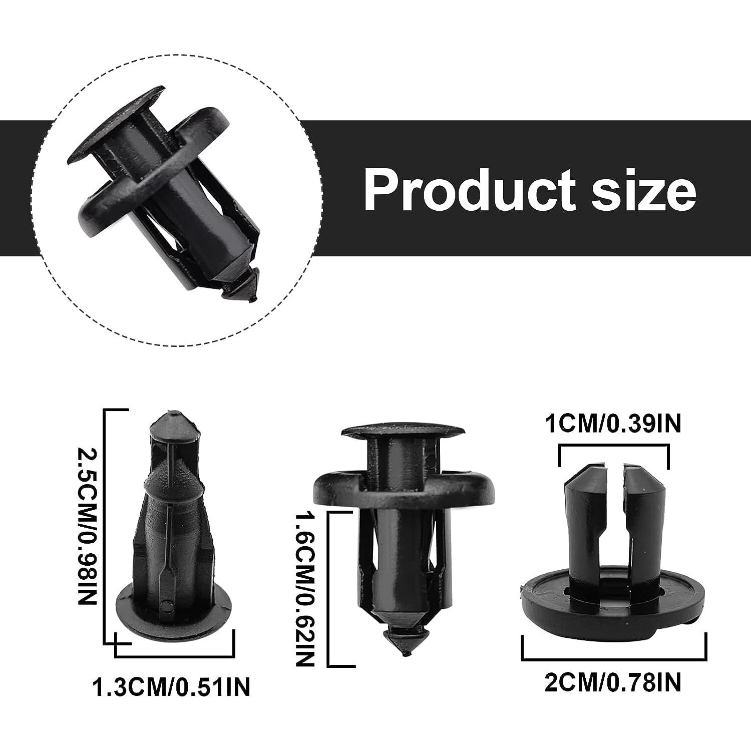 100Pcs Bumper Fender Clips  10Mm Fender Liner Clip Compatible With Honda Cr-V Accord Civic Acura  1Pcs Fastener Remover 91503-Sz3-003