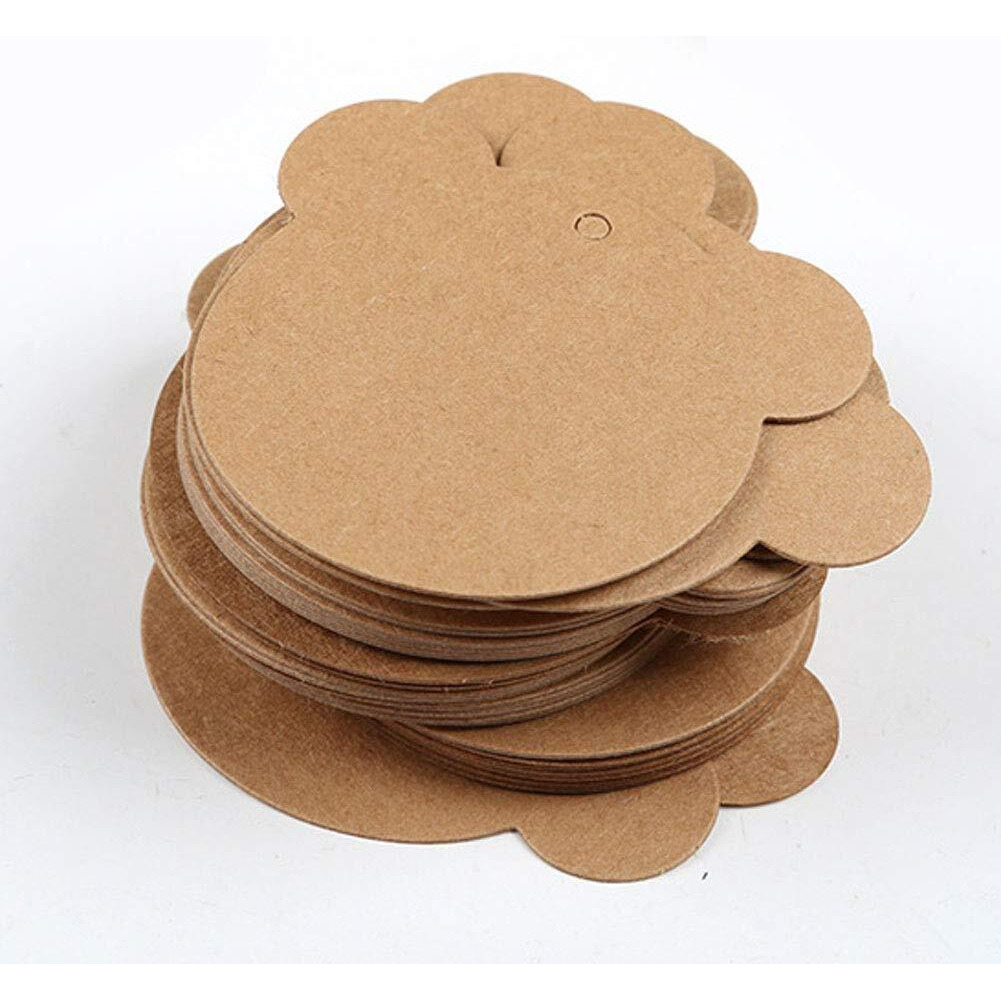 200 Pcs 2.36 * 2 Inch Kraft Paper Gift Tags Bear Shape Kraft Paper Label Gift Wrap Hang Tags For Party  Wedding  Gift Decoration  Price Tags