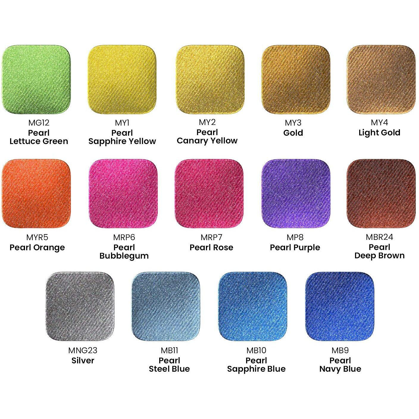 Arteza Metallic Fabric Paint  60 Ml Bottles  Set Of 14  Washer And Dryer Safe  Textile Paint For Clothes  T-Shirts  Jeans  Bags  Shoes  Diy Projects