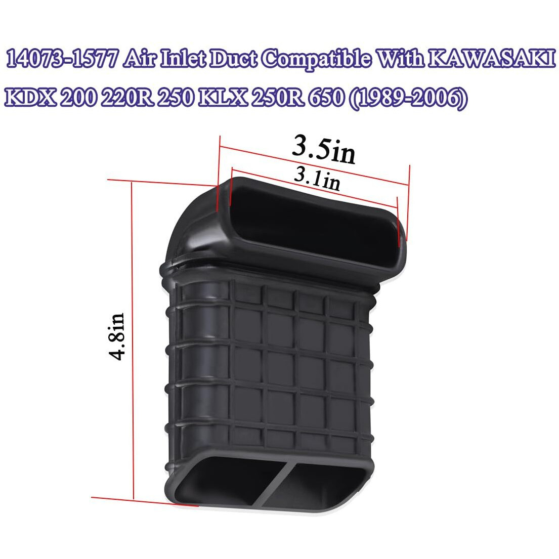 14073-1577 Air Inlet Duct Compatible With Kawasaki Kdx 200 220R 250 Klx 250R 650 (1989-2006)