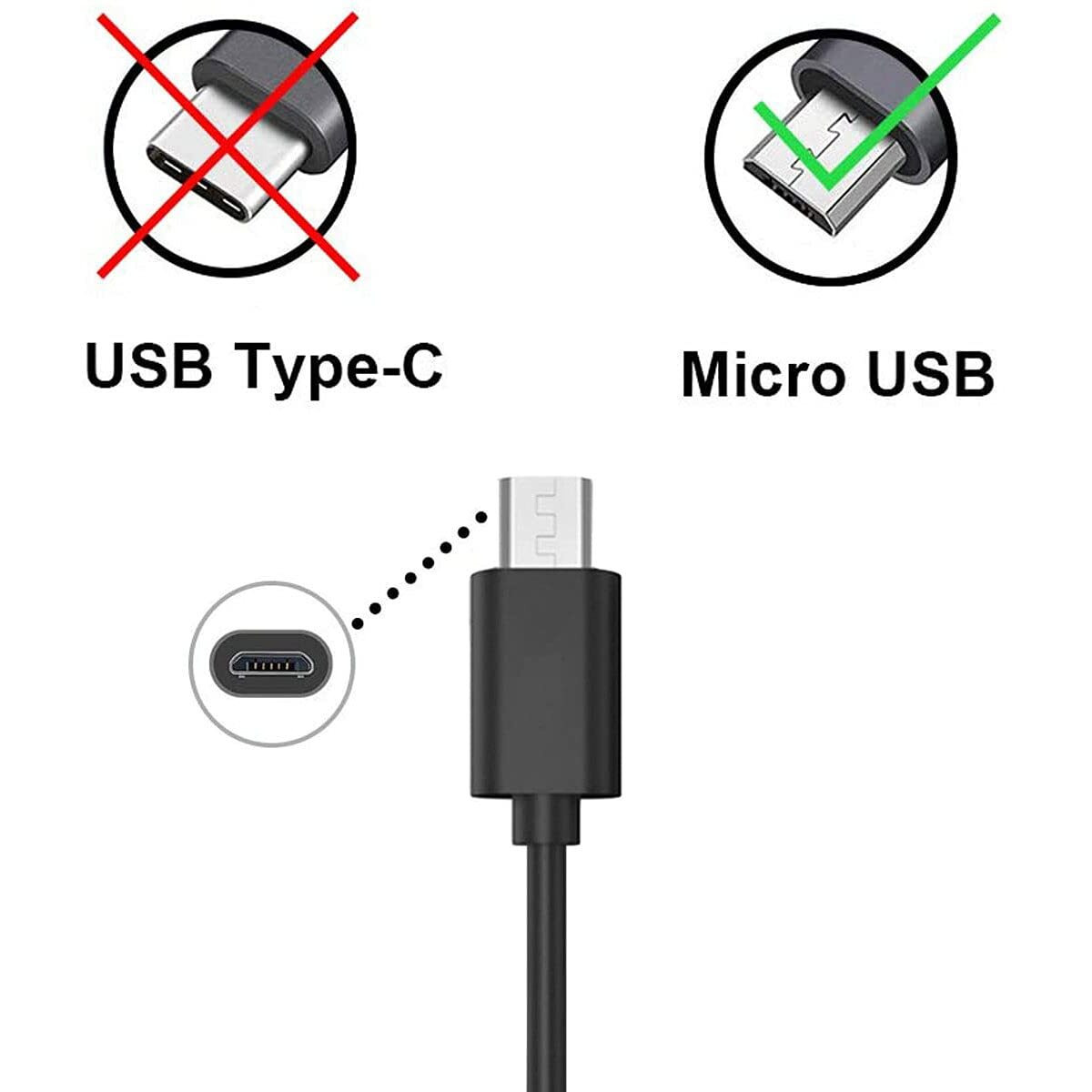 Charger Cable For Cardo Ptb00001/Ptb00040-Packtalk Bold  Frc4P001/Frc4P101-Freecom 4 Plus  Sena Smh10D-10  10-10  10R  10-11  20S-01  Evo  30K-01  Sph10 Motorcycle Bluetooth Headset Micro Cable