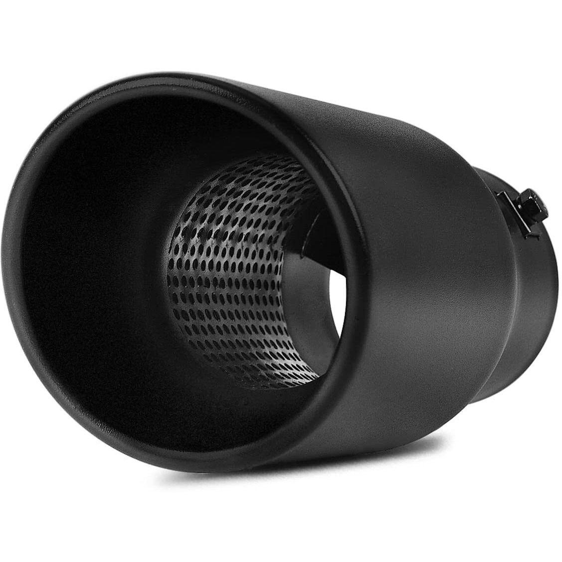 Autosaver88 1.5-2.5 Inch Exhaust Tip  1.5""-2.5"" Inlet 4"" Outlet 9"" Long Black Powdercoat Exhaust Tip With Clamps And Adapters Fit For 1.5""/1.75""/2.0""/2.25""/2.5"" Outer Diameter Tailpipe  Bolt-On