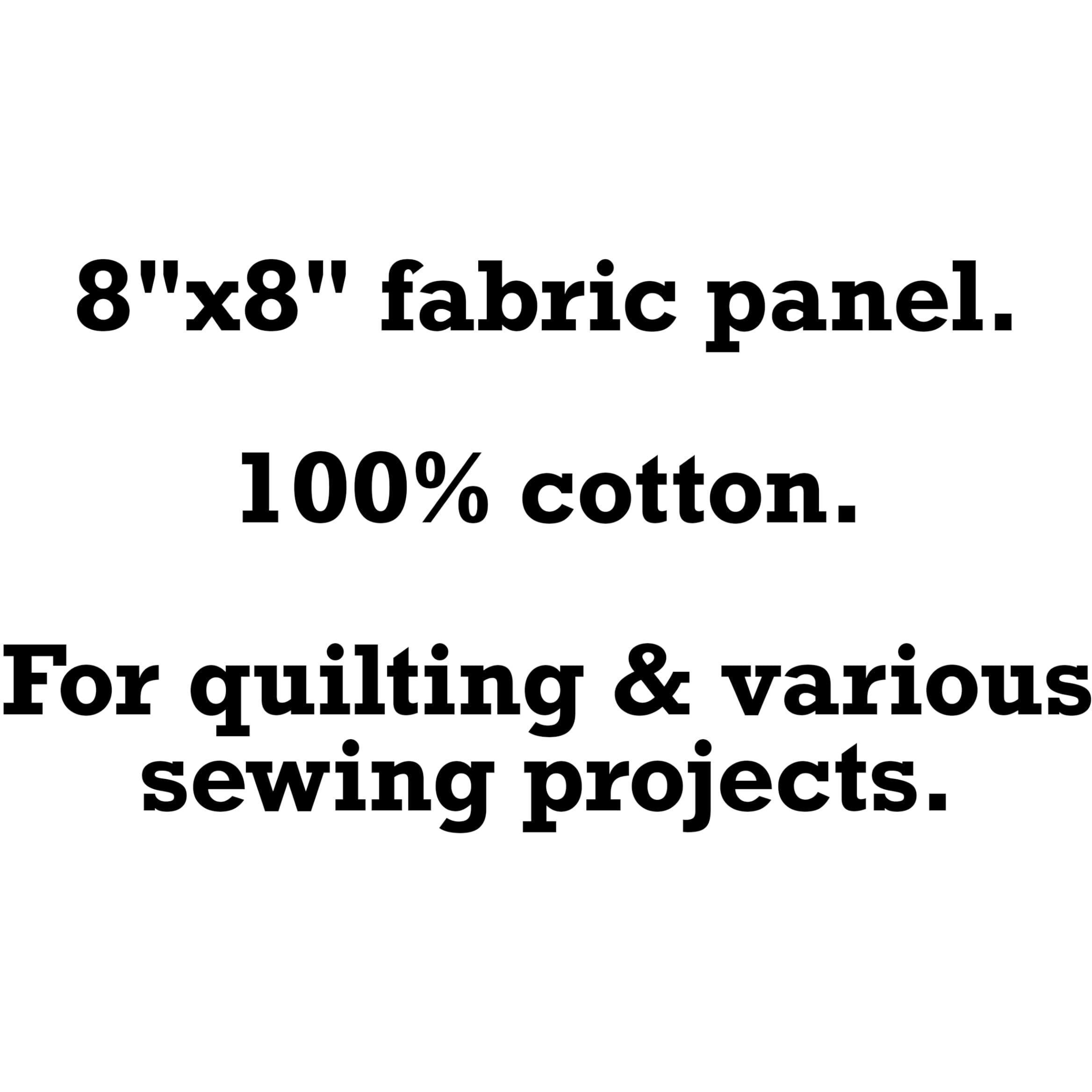 Fabric Panel 8"&quotX8"" Baby Highland Cow 100% Cotton Quilting Panel Square J6612