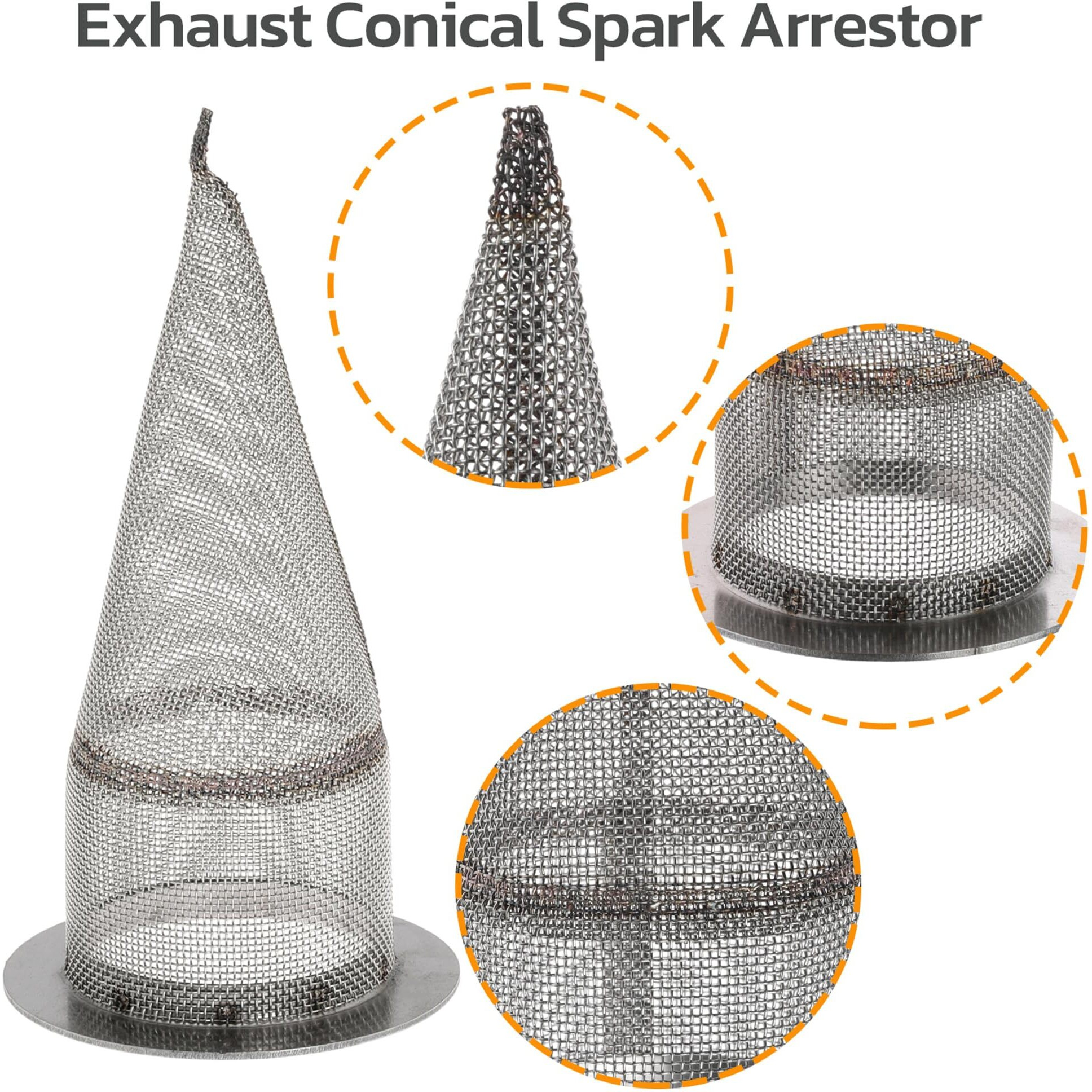 1.5"" Exhaust Conical Stub Spark Arrestor For Honda Crf230 Crf450 Crf250L For Yamaha Yzf426 Ttr125 For Kawasaki Klx230 Klx230R Klx125 Kx450F For Fmf Powercore 4 For Can Am Outlander(Pack Of 1)
