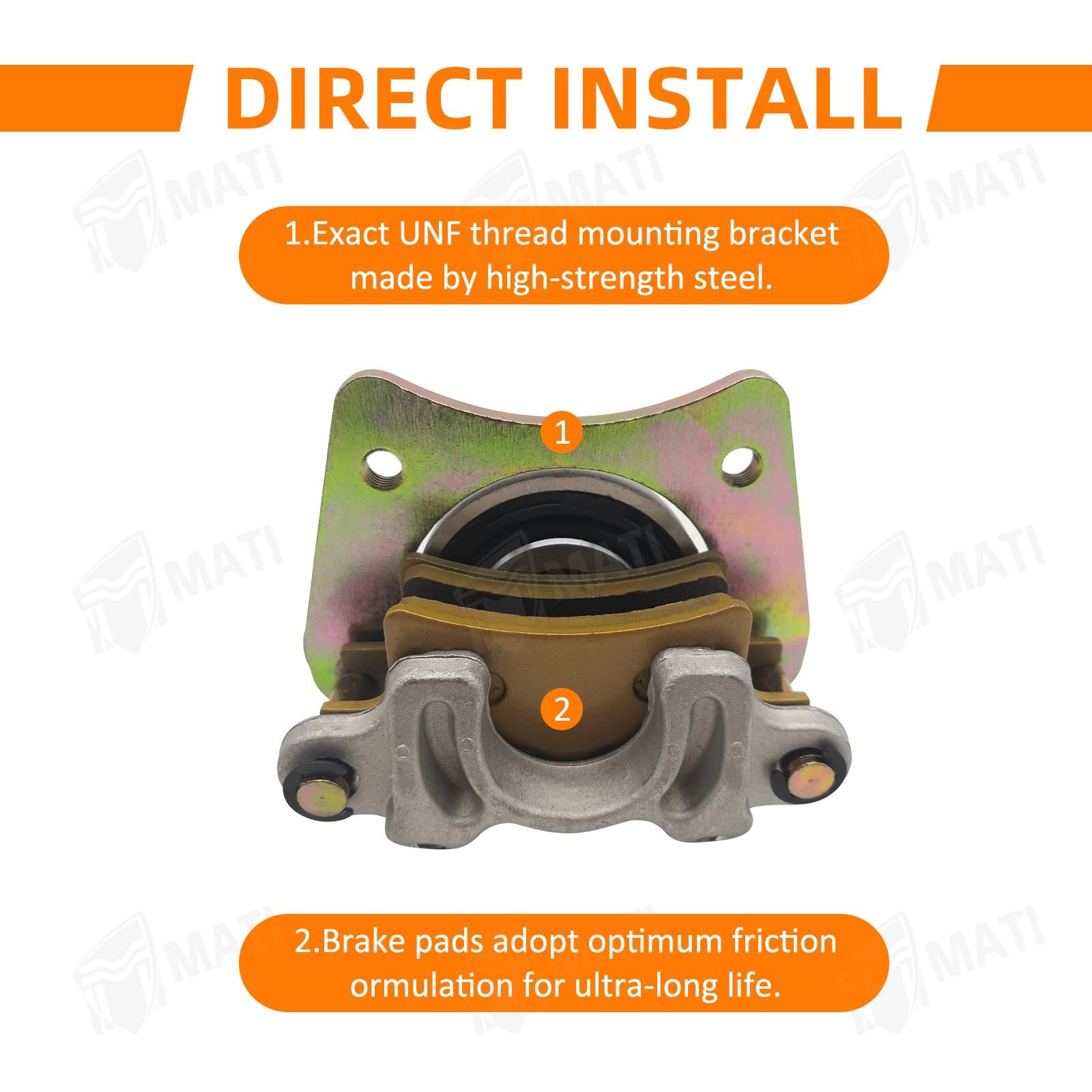 M Mati Rear Brake Master Caliper Assembly For Polaris Sportsman 400 450 500 600 700 800 1911075 1910690 With Pads