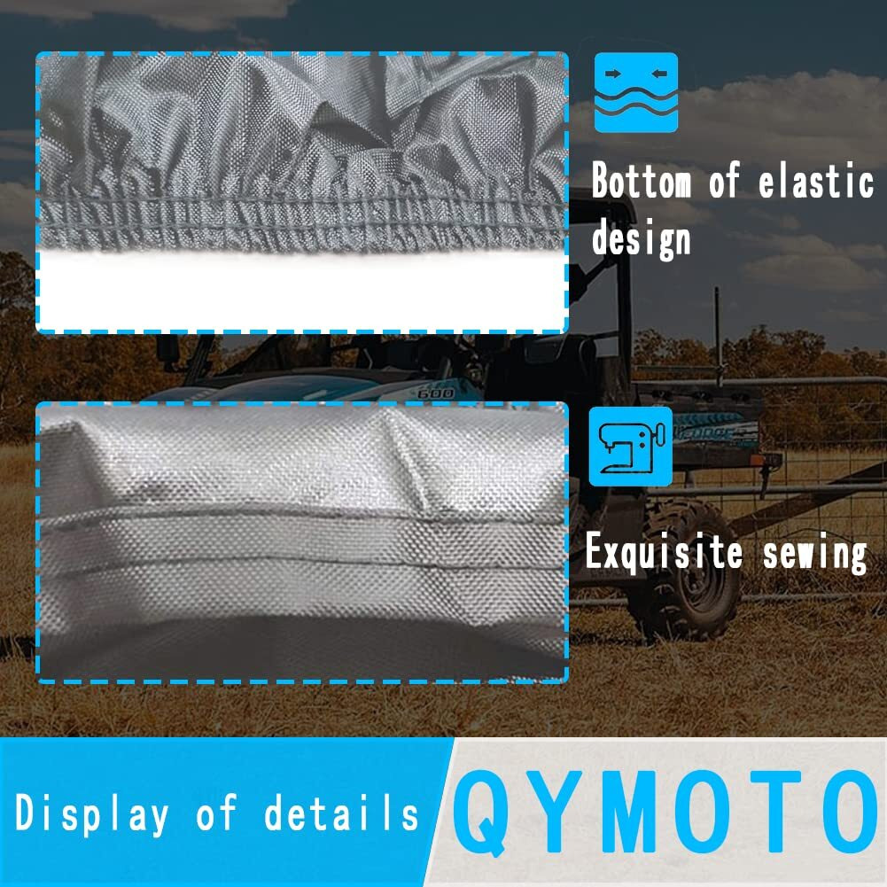 Qymoto 2-3 Seater Cfmoto Utv Cover 420D Heavy Duty All Weather Storage Cover Fits For Cfmoto Cover Uforce Zforce 500 600 800 950 1000 Windproof Rainproof Cover