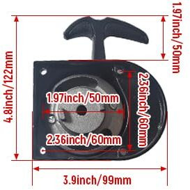 Black Alloy Starter Pull Start Starter For 49Cc 50Cc 60Cc 66Cc 70Cc 80Cc Motorized