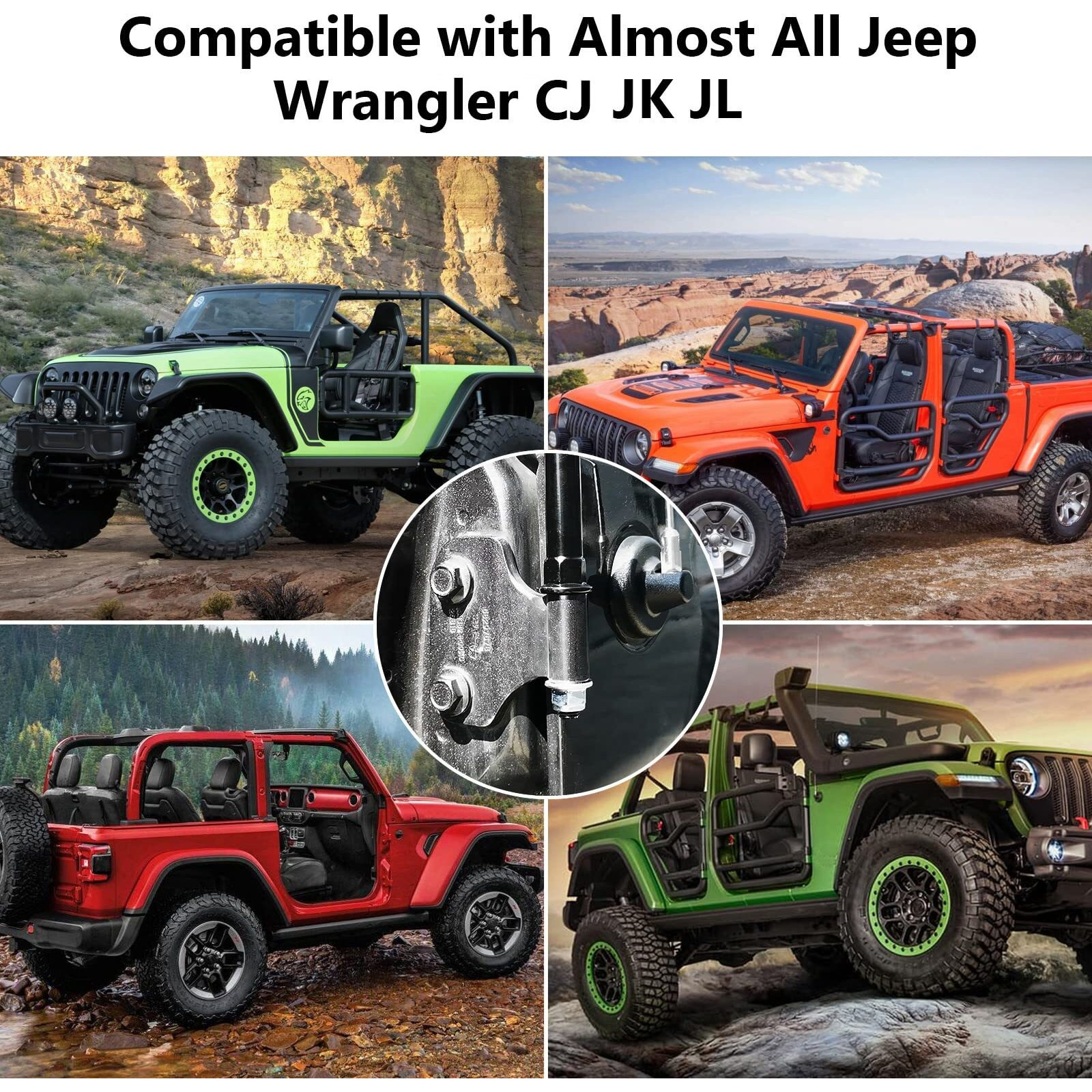 Denforste Mirrors Doors Off Compatible With Jeep Wrangler Jk Cj Jl & Unlimited - Door Hinge Side Mirrors For Jeep - 2 Pack 5.5 X 7.5 Inches Side Rear View Mirrors For Doors Off Driving