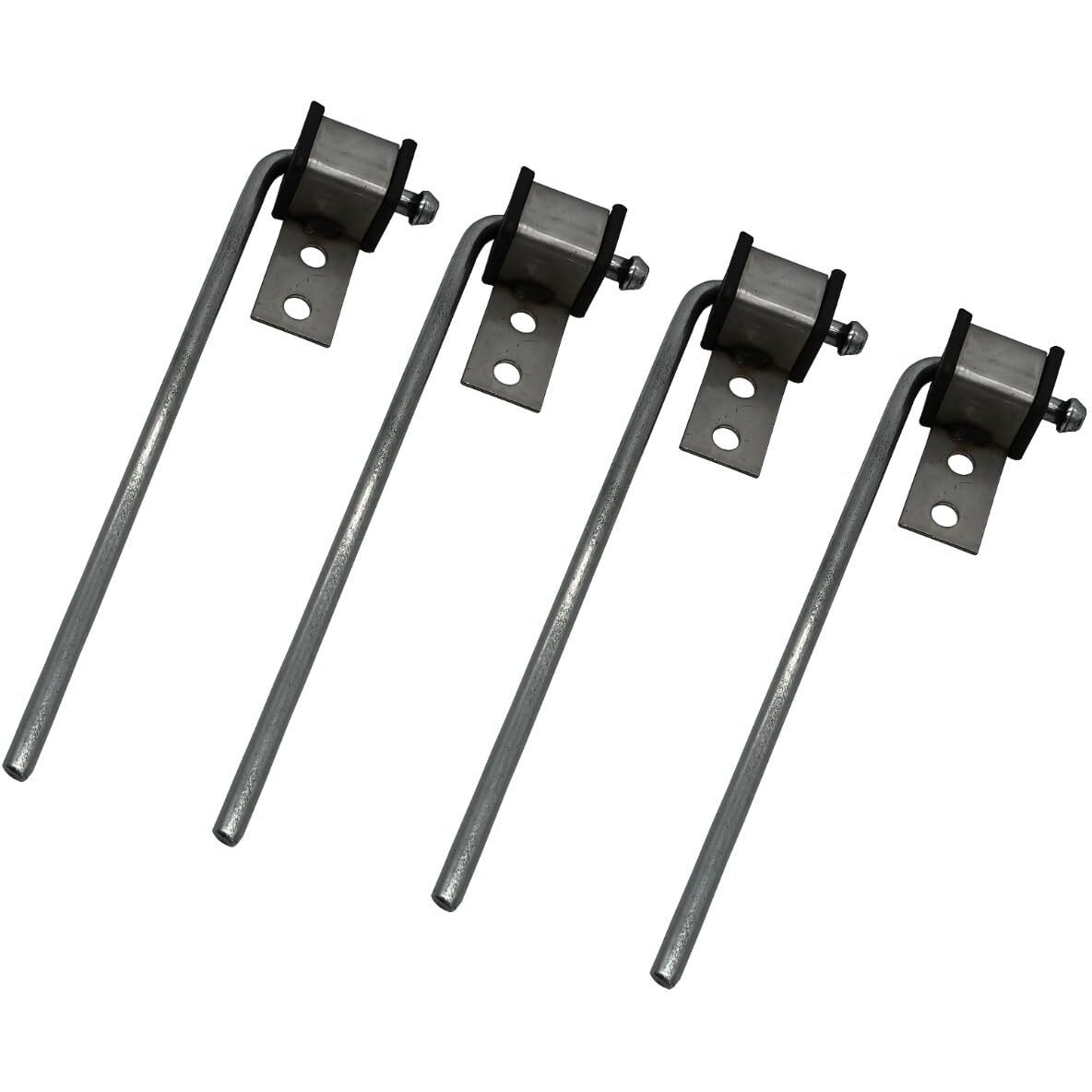 Haoxaoon 4 Pack Universal Exhaust Hanger Rod Weld On Heavy Duty Exhaust Bracket Hanger - 3/8"" Rod 10"" Long