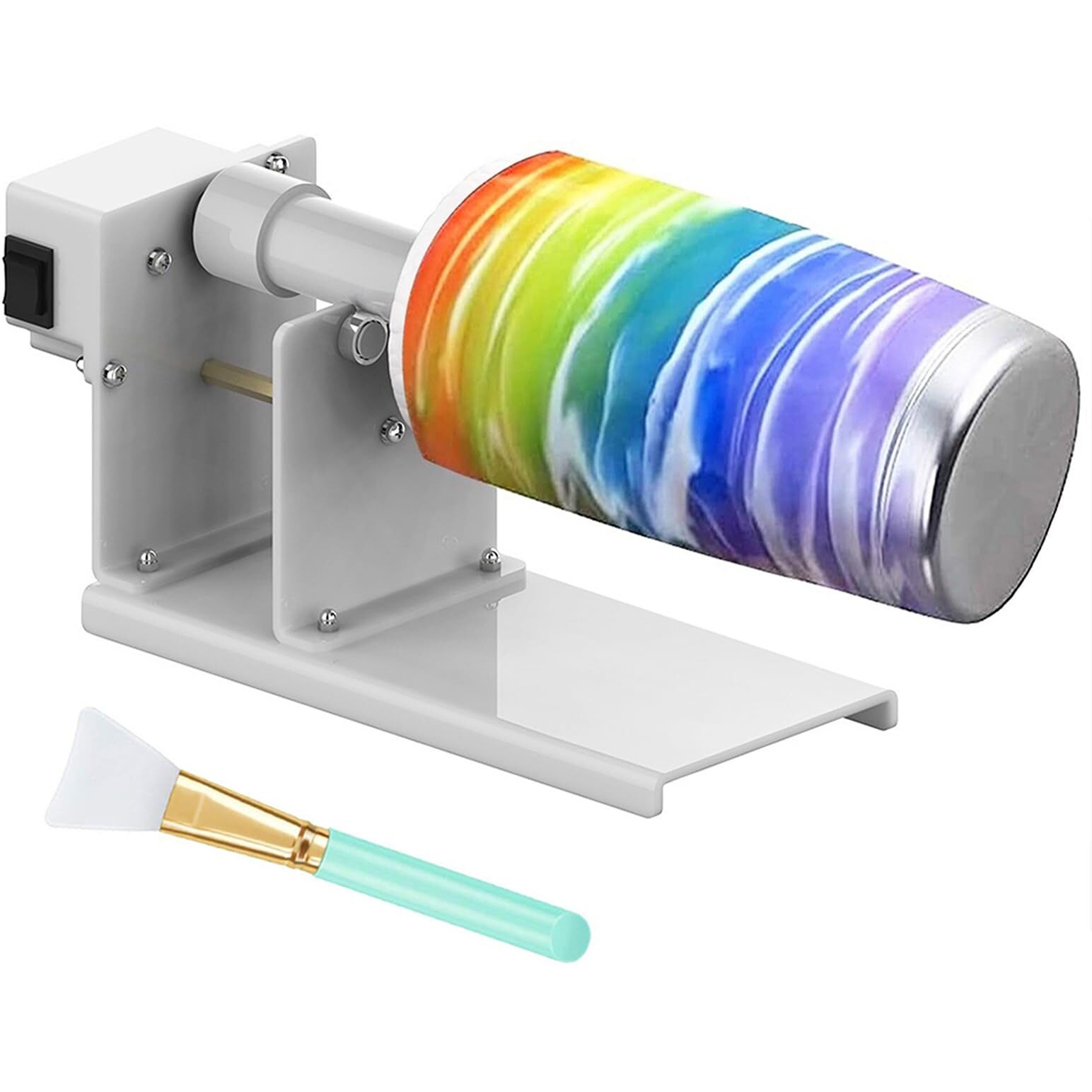 Erzhe 2 Ways Rotation Cup Turner Tumbler For Crafts Tumbler Turner For Diy Glitter Epoxy  Professional Designed Tumbler Cup Spinner Machine Kit For Starter