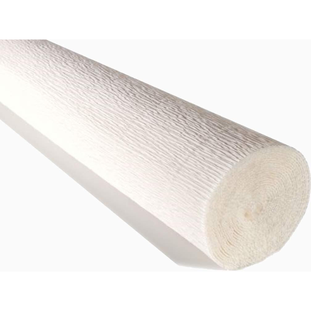 Crepe Paper Roll  Premium Italian Heavy 180 G  13.3 Sqft  White