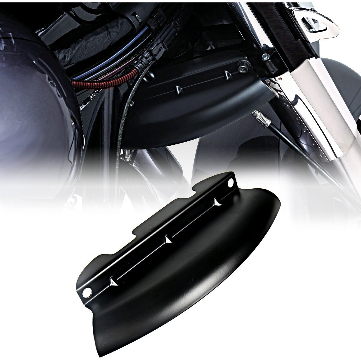 Black Lower Triple Tree Wind Deflector For Harley Touring Electra Street Glide 2014-2022 Models