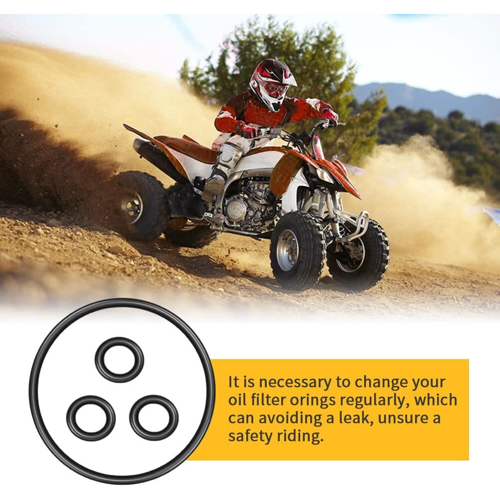 Autovic Oil Filter Cover O-Rings Gasket Seals Repalces For 93210-07135-00 932102575500 Compatible With Yamaha Yz400 Yfz450 Yfz450R/V/X/W