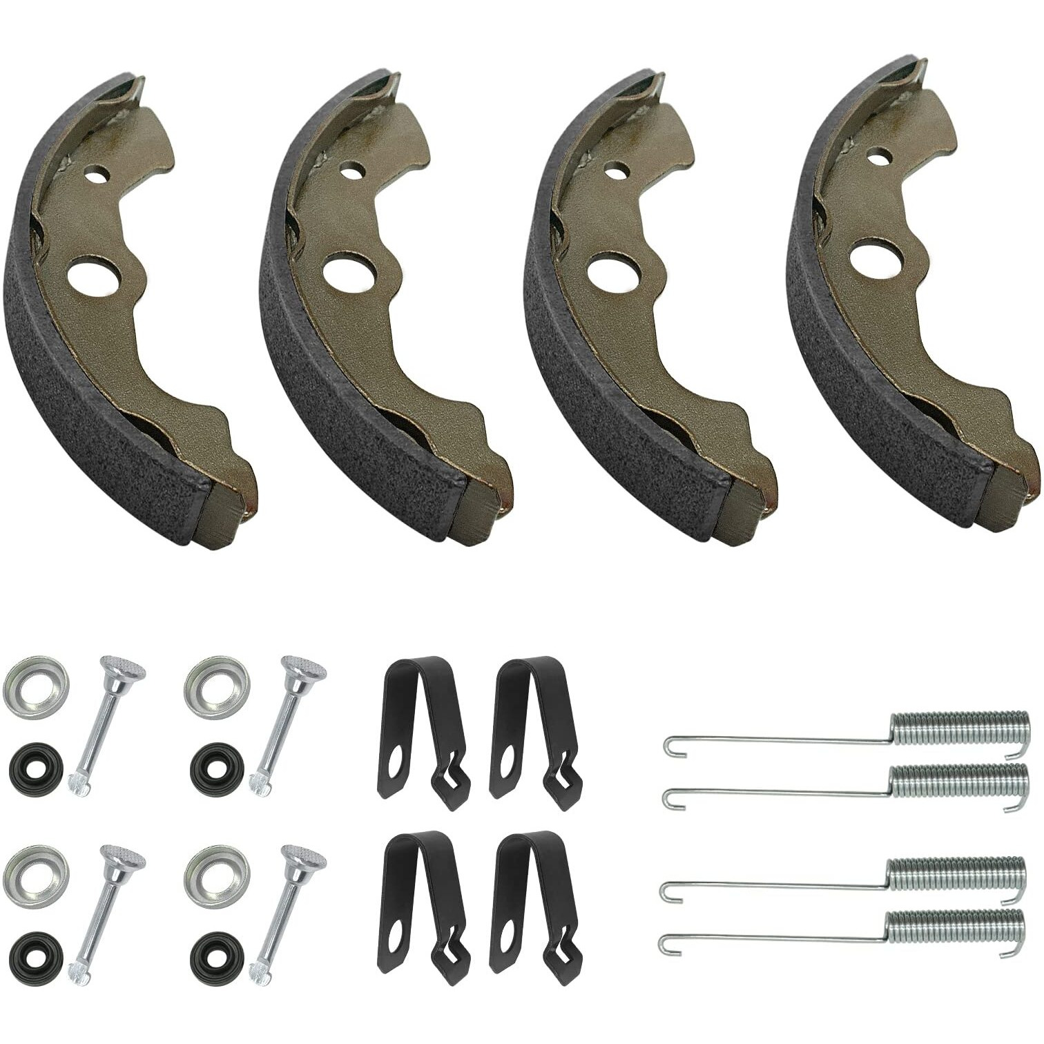 Front Brake Shoes Springs Pins Left&Right For Honda Trx300 Fw 4X4 Trx350 Trx400 Trx450 Trx500 Trx650 Fourtrax Rancher Foreman Rubicon Rincon