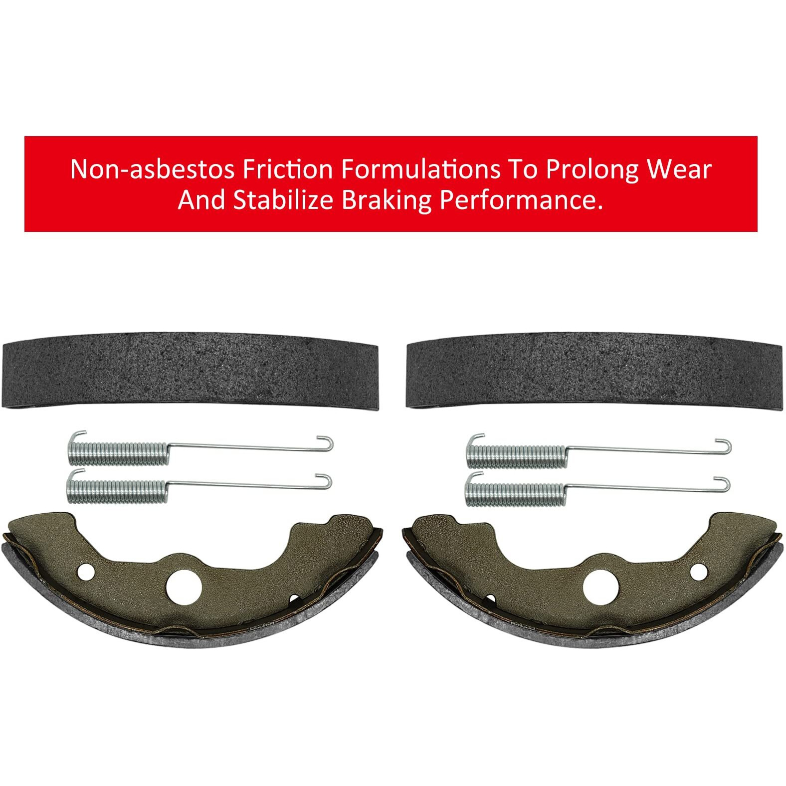 Front Brake Shoes Springs Pins Left&Right For Honda Trx300 Fw 4X4 Trx350 Trx400 Trx450 Trx500 Trx650 Fourtrax Rancher Foreman Rubicon Rincon