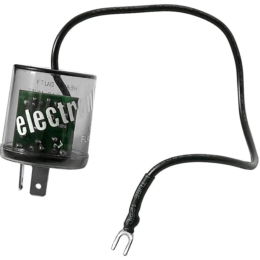 Amfrne 2 Pin Led Flasher  Led Compatible  Fix Turn Signal & Hazard Warn Hyper Flash Flasher  2 Prong Heavy Duty 12V Led Flasher Relay With Ground Wire  No Load Flasher(Works Without Resistors)