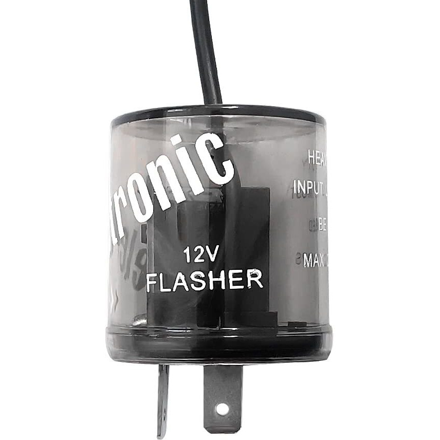 Amfrne 2 Pin Led Flasher  Led Compatible  Fix Turn Signal & Hazard Warn Hyper Flash Flasher  2 Prong Heavy Duty 12V Led Flasher Relay With Ground Wire  No Load Flasher(Works Without Resistors)