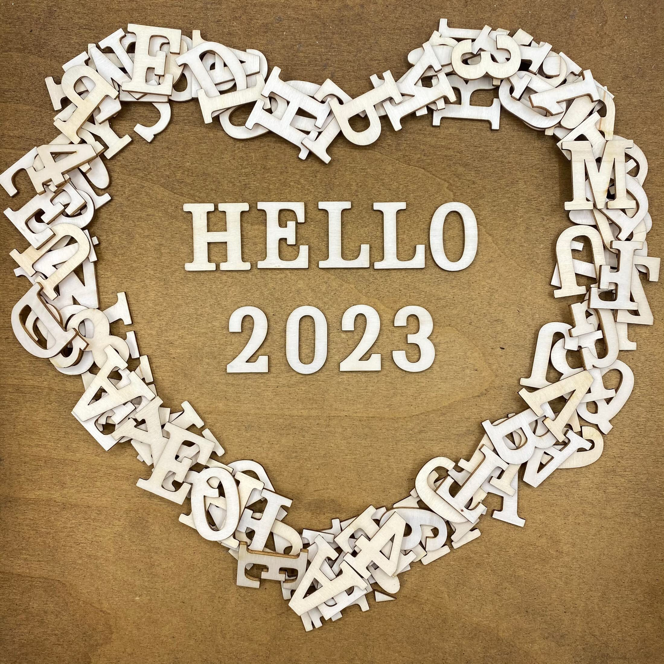 306 Pieces 1-1/4 Inch(1.25"") Small Unfinished Wooden Letters And Wooden Numbers Decorative Font Alphabet Letters For Scrapbooking Diy Crafts Homemade Project