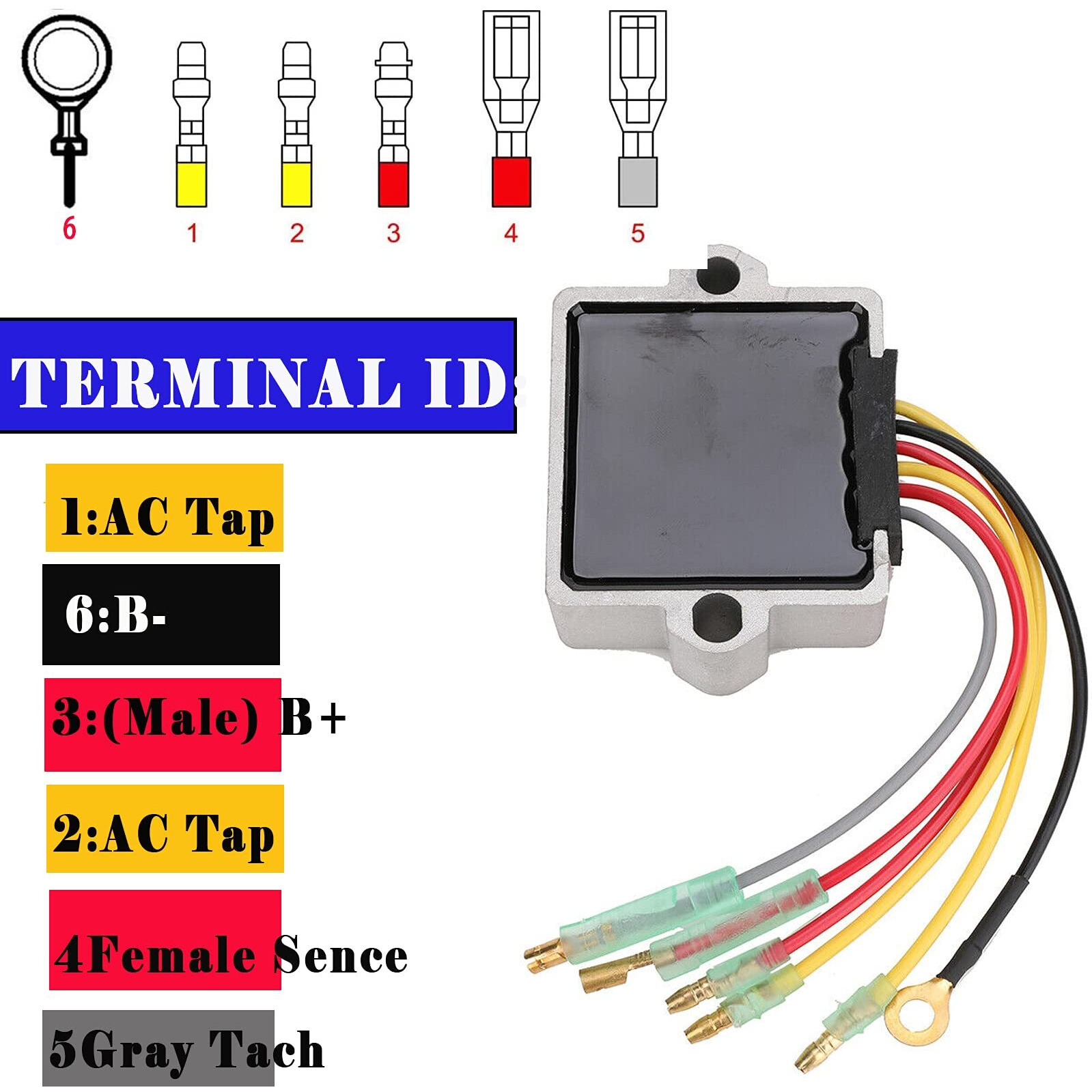 815279T Regulator Rectifier Mercury 883072T 6 Wire For Mercury Voltage Regulator 40Hp 50Hp 55Hp 60Hp 75Hp 90Hp 100Hp 115Hp 125Hp 135Hp 150Hp 175Hp 200Hp 250Hp 275Hp 854515 815279-3