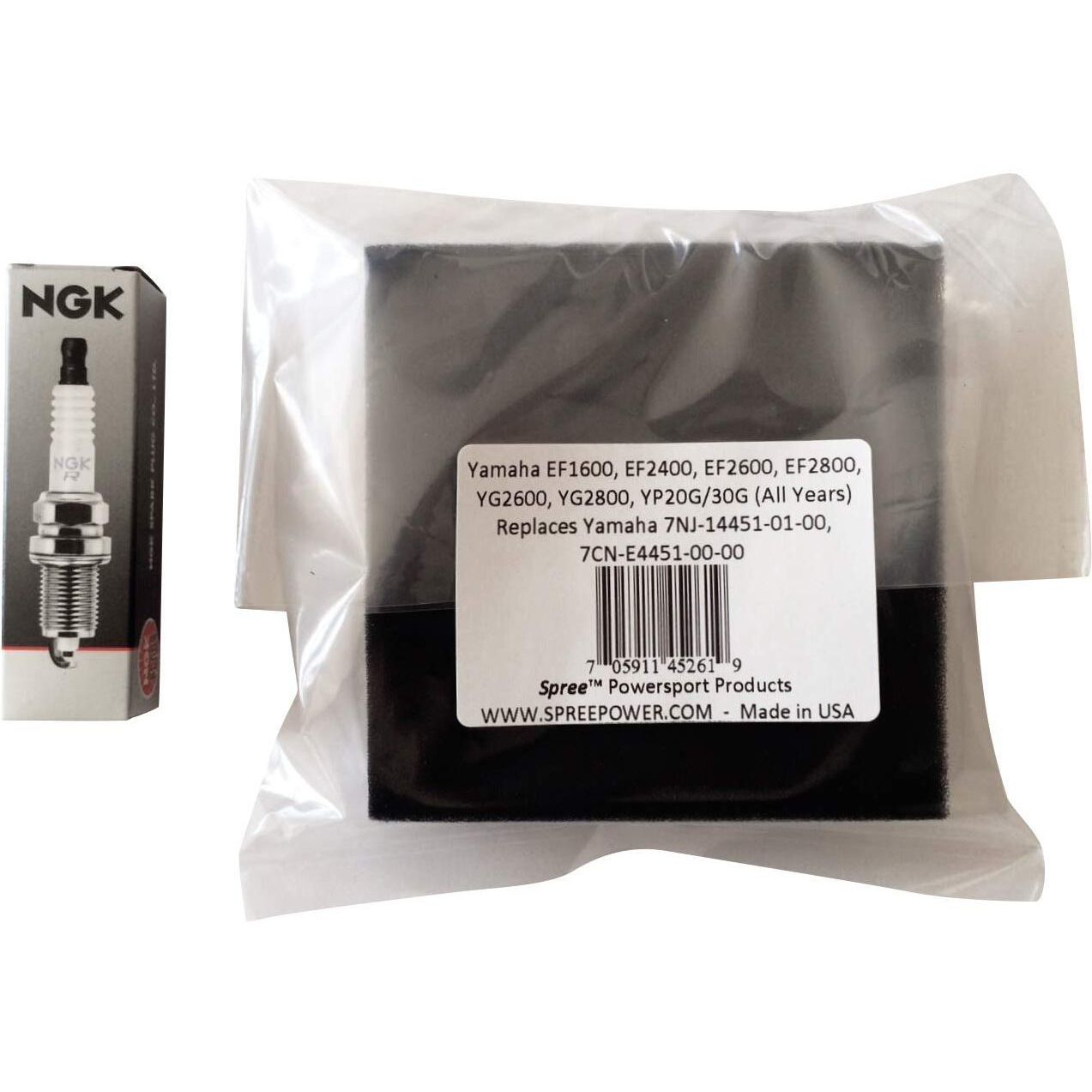 Spree Compatible Replacement For Yamaha Generator Ef1600 Ef2400 Ef2600 Ef2800 Air Filter With Spark Plug