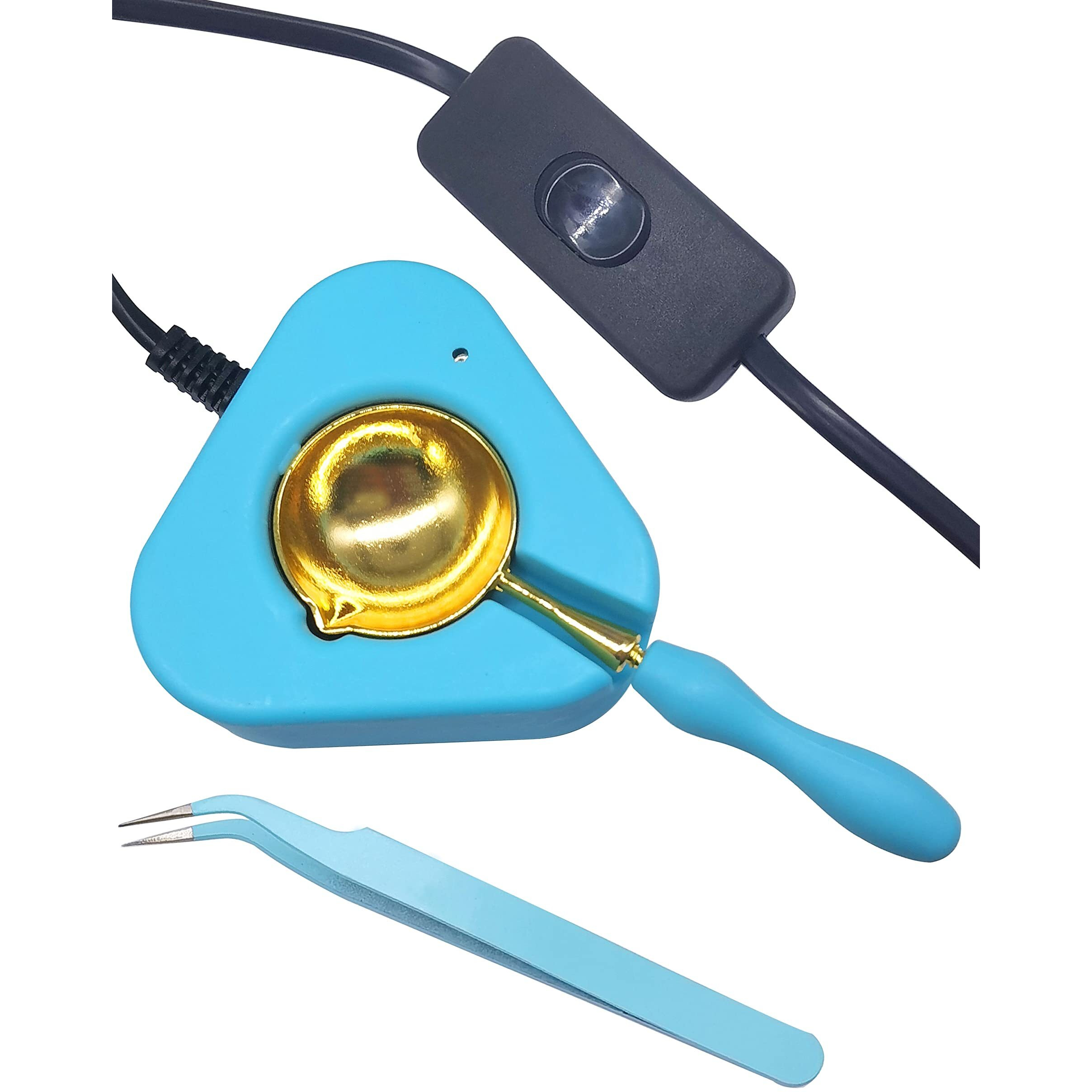 Wax Seal Warmer Wax Seal Kit With Spoon And Tweezers  Great Tool For Melting Wax Seal Sticks Sealing Wax Beads (Electric Wax Seal Warmer)