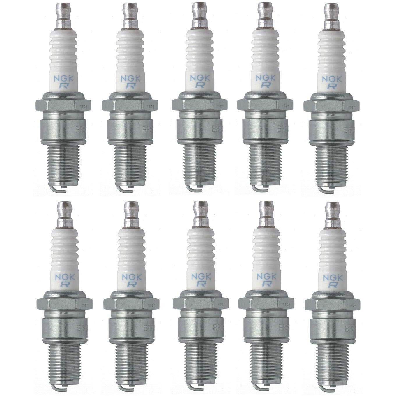 Ngk 5722 Pack Of 10 Spark Plugs (Br9Es)