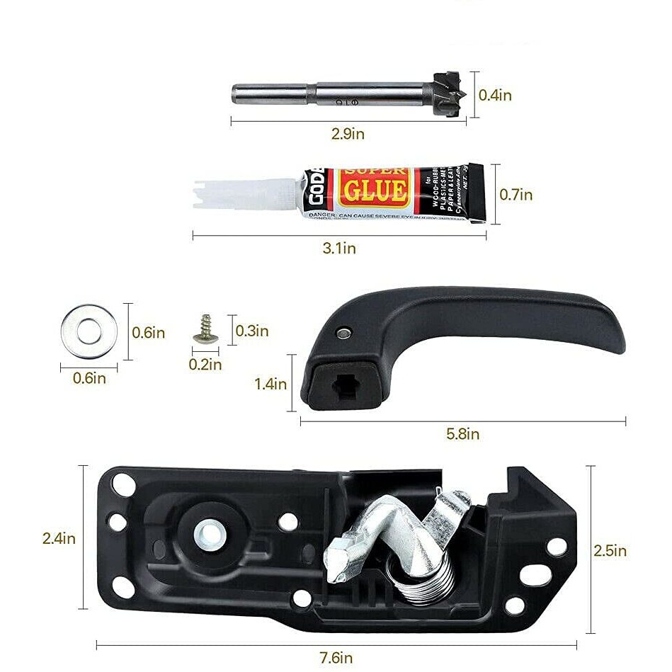 Lelecar 20833606 Driver Side Interior Door Handle For Chevy Silverado/Gmc Sierra 1500 2500 3500 2007-2013 Tahoe/Yukon 2007-2014 Escalade 2007-2011 Replaces 20871488 80374