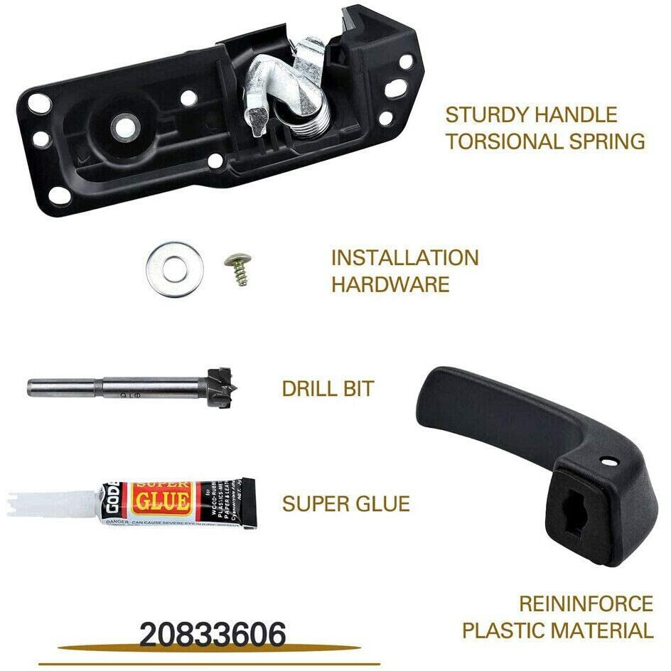 Lelecar 20833606 Driver Side Interior Door Handle For Chevy Silverado/Gmc Sierra 1500 2500 3500 2007-2013 Tahoe/Yukon 2007-2014 Escalade 2007-2011 Replaces 20871488 80374