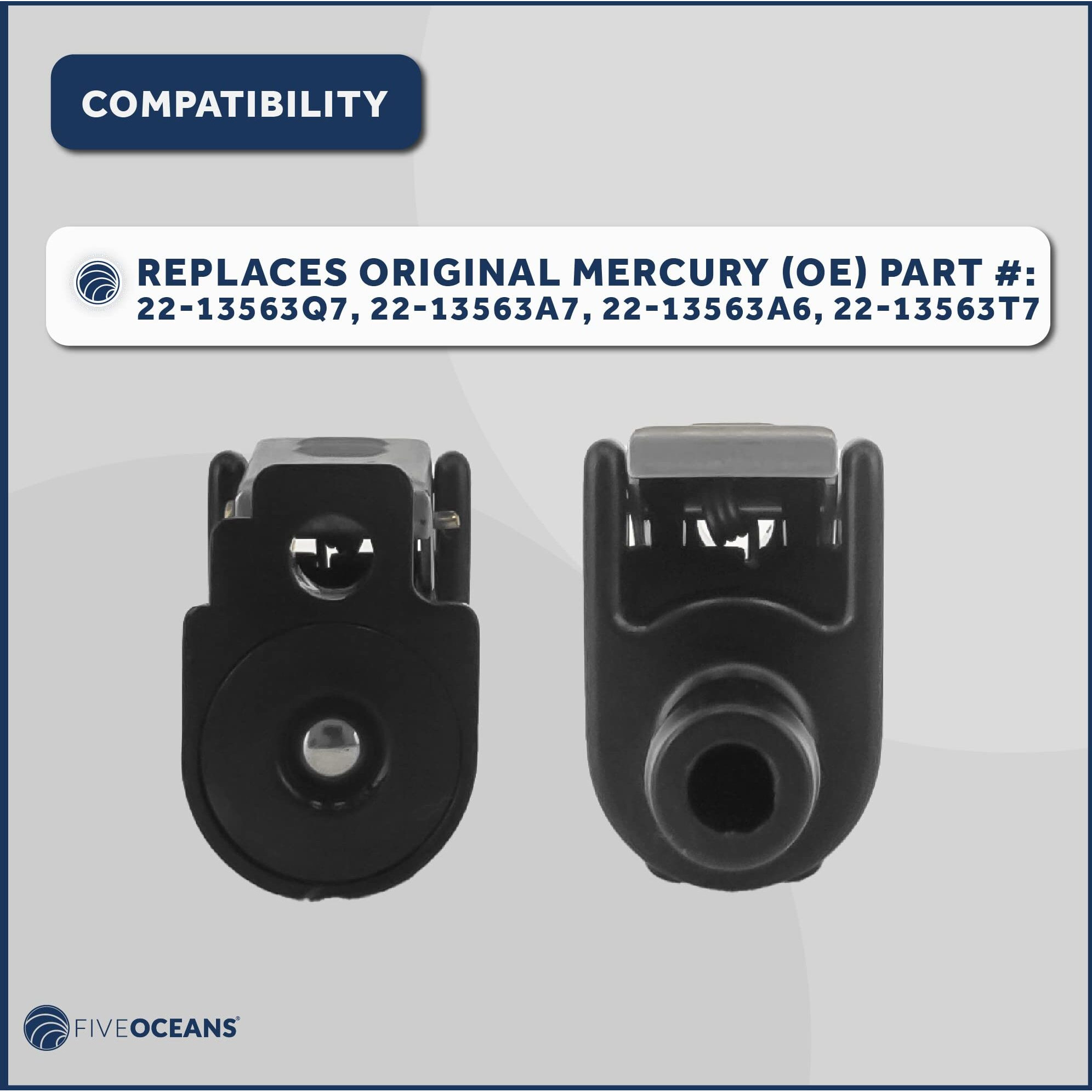 Five Oceans 3/8-Inch Barb Female Fuel Line Quick Connector For Yamaha/Mercury Outboard Connections And Mercury Fuel Tank Side  Replaces Part 22-13563Q7  22-13563A7  22-13563A6  22-13563T7 - Fo2888