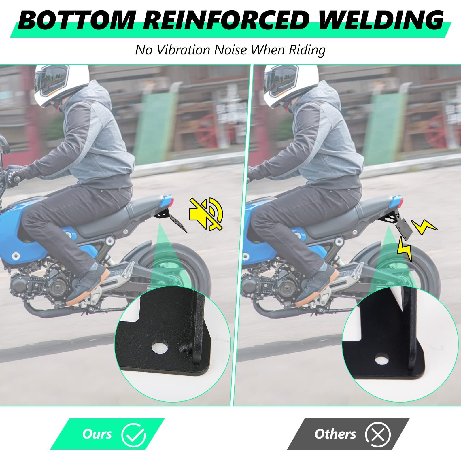 Inkudri 2023 2024 Grom Fender Eliminator 2022 Grom Tail Tidy Grom License Plate Bracket Mount 2024 Grom License Plate Holder Fit With Oem & Aftermarket Turn Signals Msx125 Grom Fender Delete