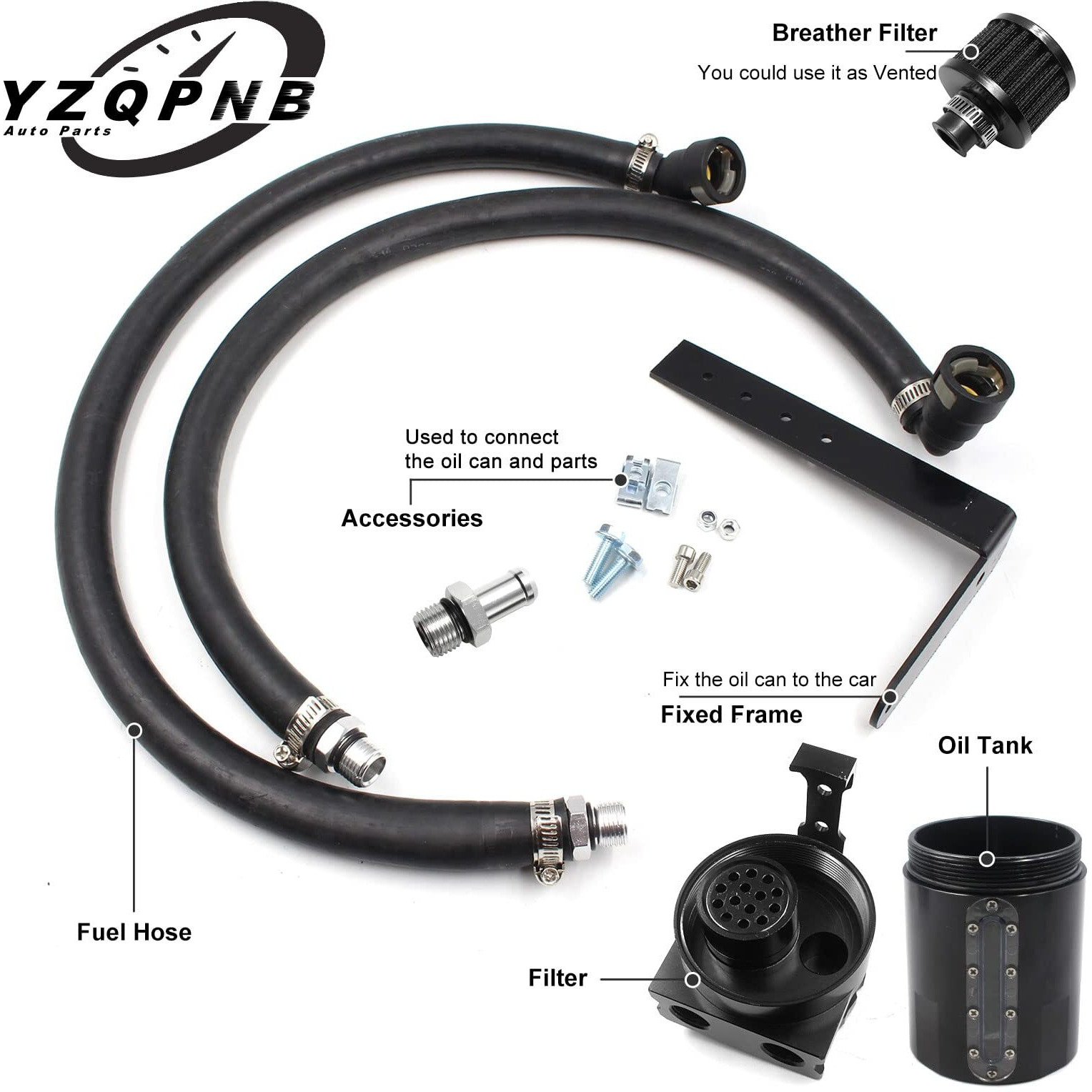 Oil Catch Can Passenger Side Oil Separator Tank With Breather Filter  Sight Glass Fits Ford F150 5.0L/2.7Eb/3.5Eb 2011-2021  Raptor 3.5L Ecoboost 2017-2021  Expedition 3.5L Ecoboost 2018-2021