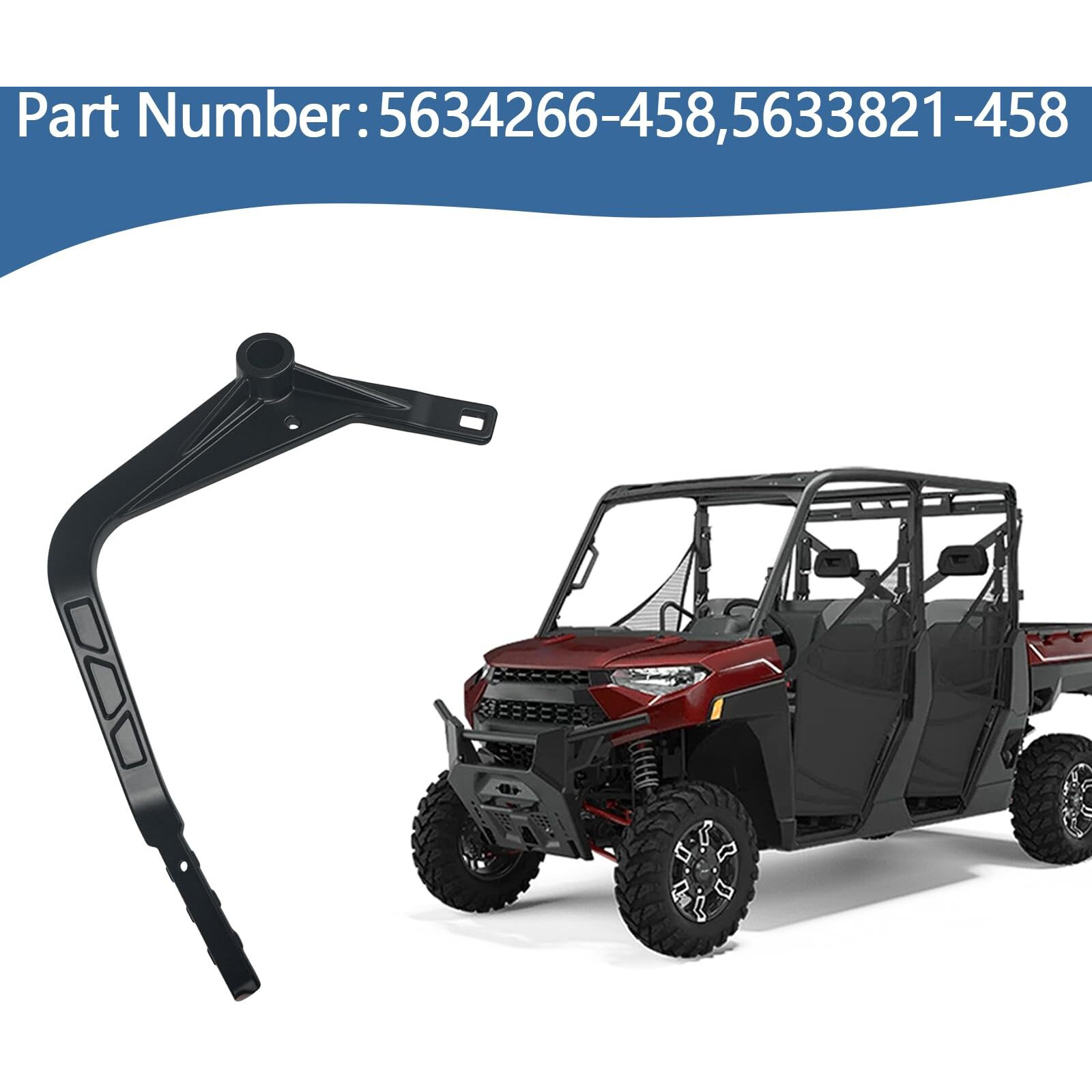 Benxuto 5634266-458 Gear Shift Shifter Lever Compatible With 2018-2021 Polaris Ranger 1000  Compatible With 2019-2020 Polaris Pro Xd  Matte Black Cast Aluminum 5633821-458