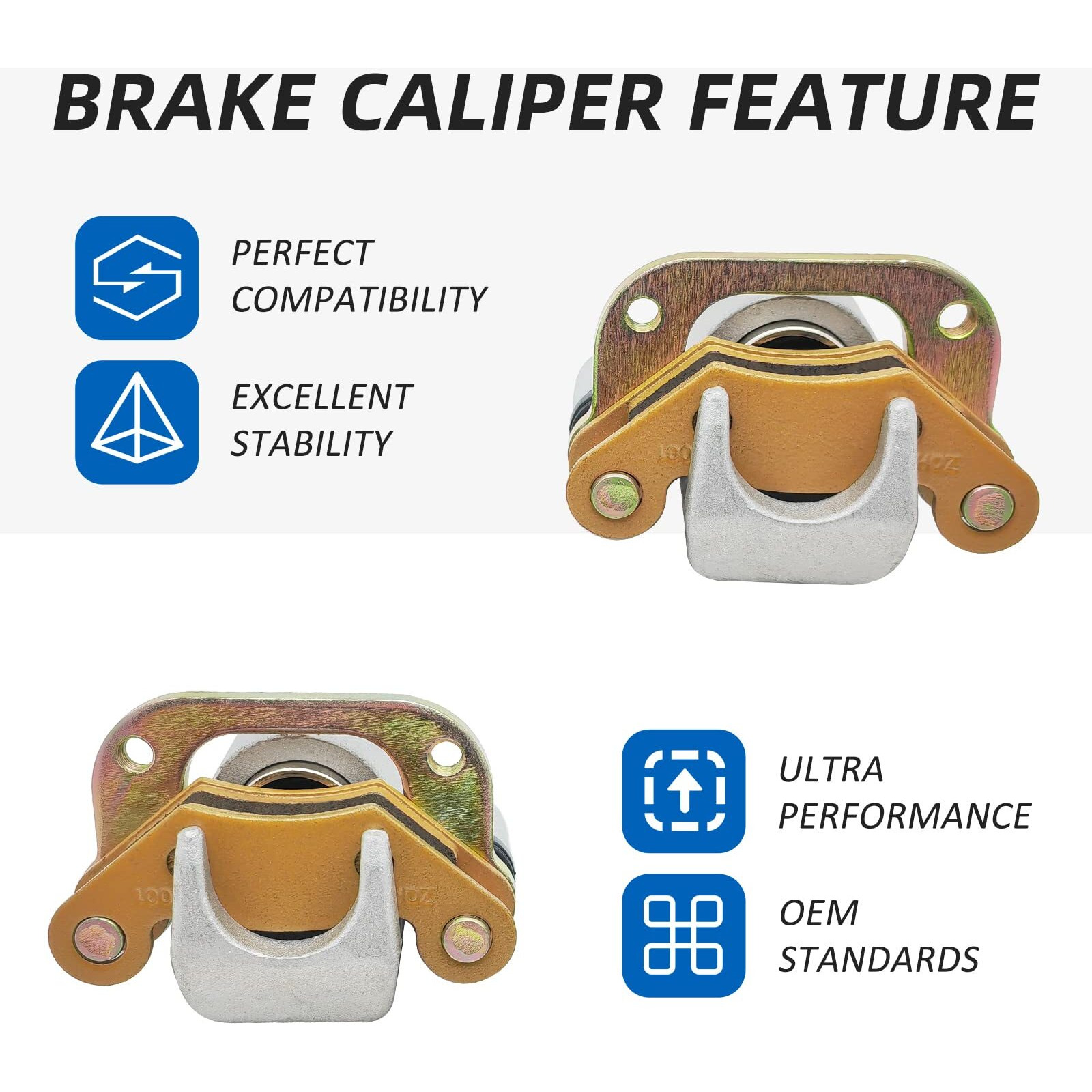 Front Left Right Brake Caliper Assembly For Polaris Sportsman 335 Big Boss 300 6X6 250 Magnum 425 2X4 Scrambler 400 500 Sport 400L Trail Blazer 350L 2X4 250 300 Xpress 300 400 Xplorer 300 Worker 335